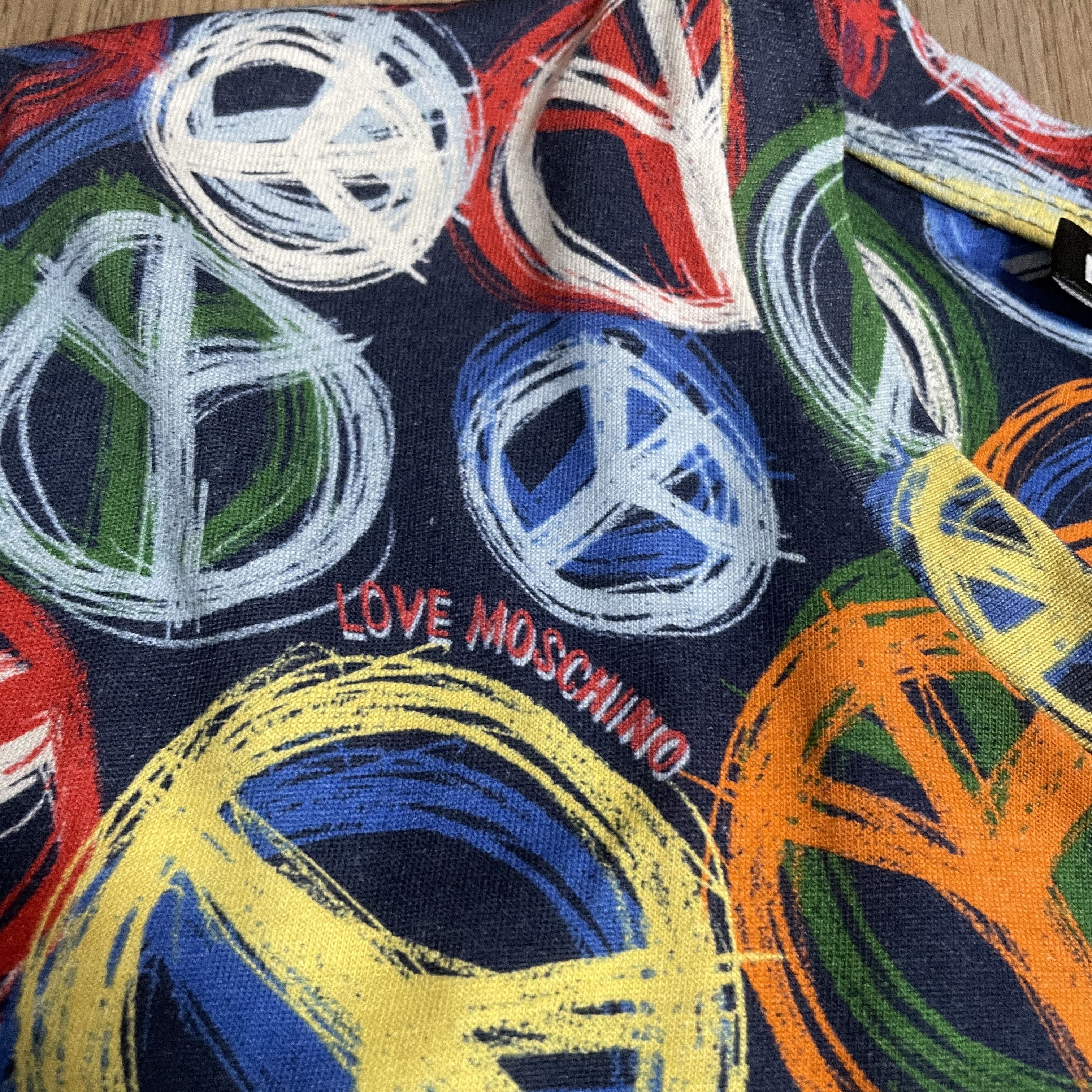 Moschino Love Moschino Peace Print T-shirt Size US L / EU 52-54 / 3 - 3 Thumbnail