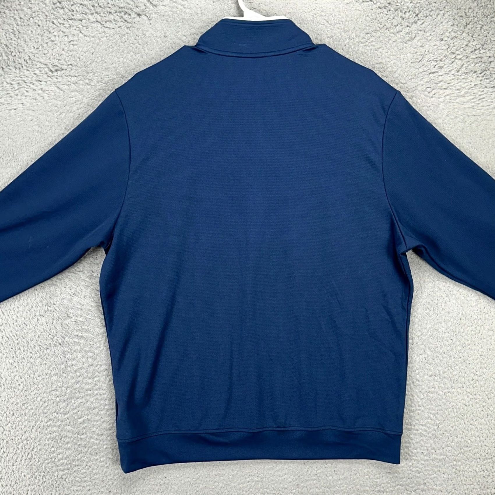 Adidas Adidas Mens Pullover Sweatshirt Large Blue Quarter Zip Logo Long Sleeve Sweatshirt Size US L / EU 52-54 / 3 - 3 Thumbnail