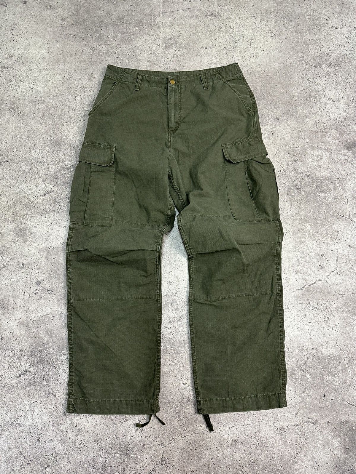 Other Vintage Carhartt Cargo Distressed Pants Faded Khaki Y2K Size US 33 - 6 Thumbnail
