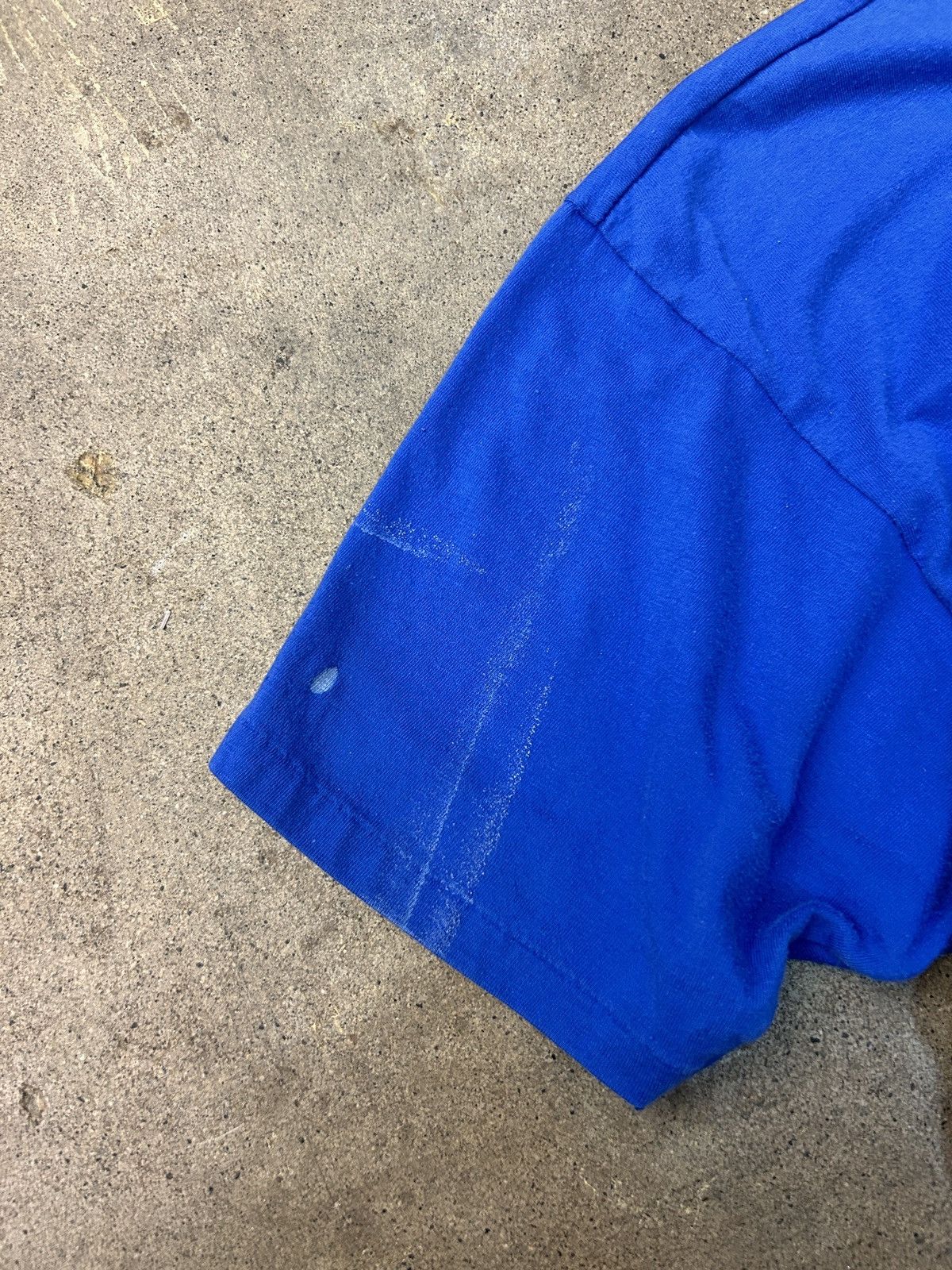 Vintage 70s Auto Shop Tee Large Blue Hanes Beefy Quik Shop Size US L / EU 52-54 / 3 - 4 Thumbnail