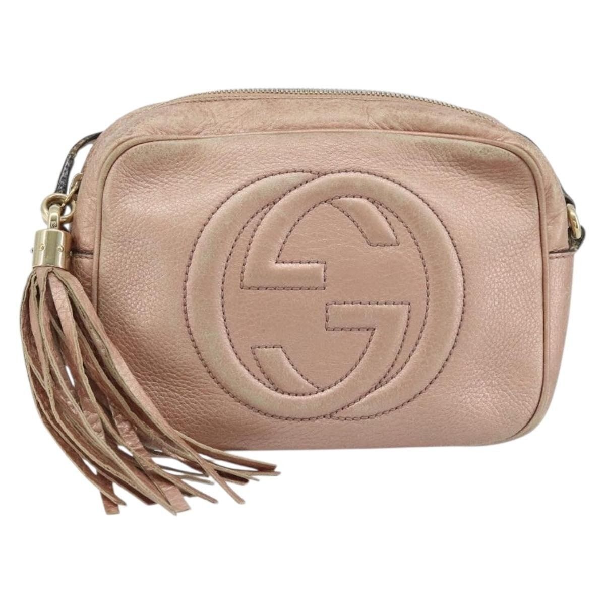 Gucci Gucci Leather Shoulder Bag Pink Size ONE SIZE - 1 Thumbnail