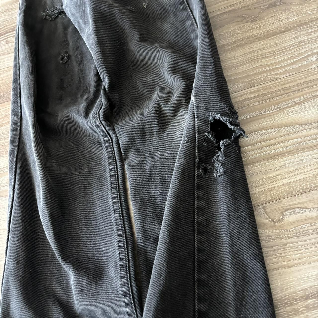 Vintage Crazy Vintage Y2K/2000s Grunge Black Distressed Denim Jeans! 30x31 Size US 30 / EU 46 - 6 Thumbnail