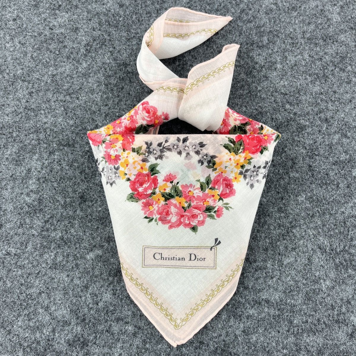Vintage Christian Dior Handkerchief / Bandana / Neckerchief B146 Size ONE SIZE - 2 Thumbnail