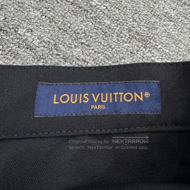 Louis Vuitton Louis Vuitton LV Pharrell Turquoise Leather Tag Wool Pants. Size US 33 - 4 Thumbnail