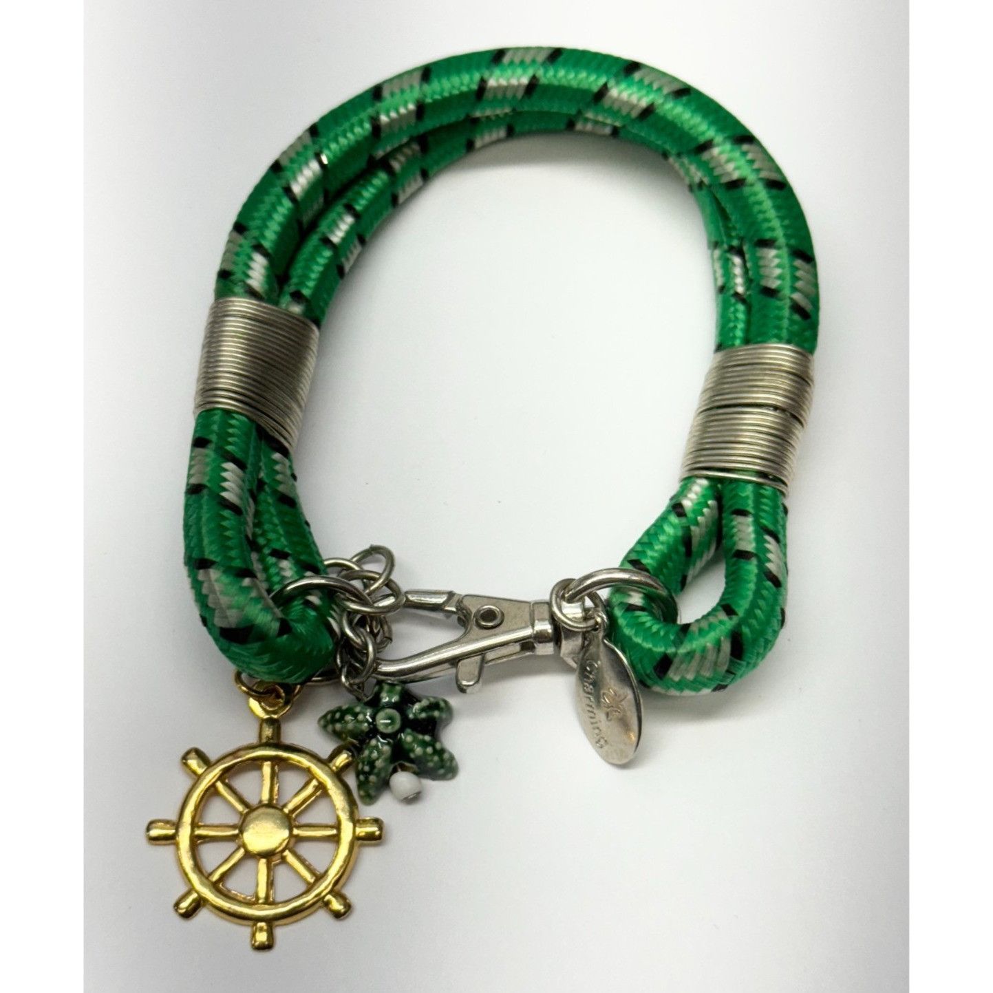 Vintage Vintage nautical bungee cord charm bracelet green Size ONE SIZE - 1 Thumbnail