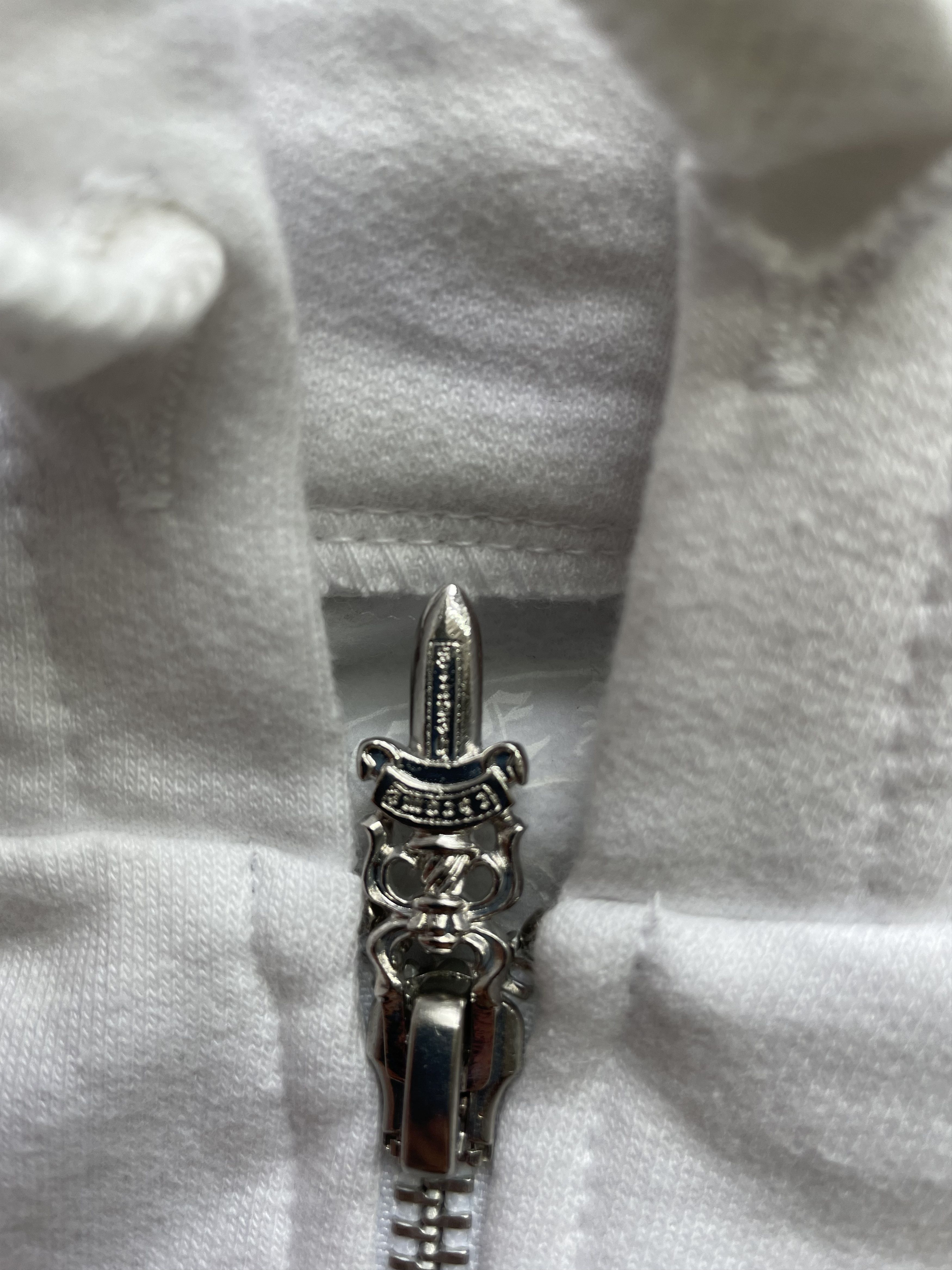 Chrome Hearts Chrome Hearts White Scroll Zip Up Hoodie Size US XXL / EU 58 / 5 - 4 Thumbnail