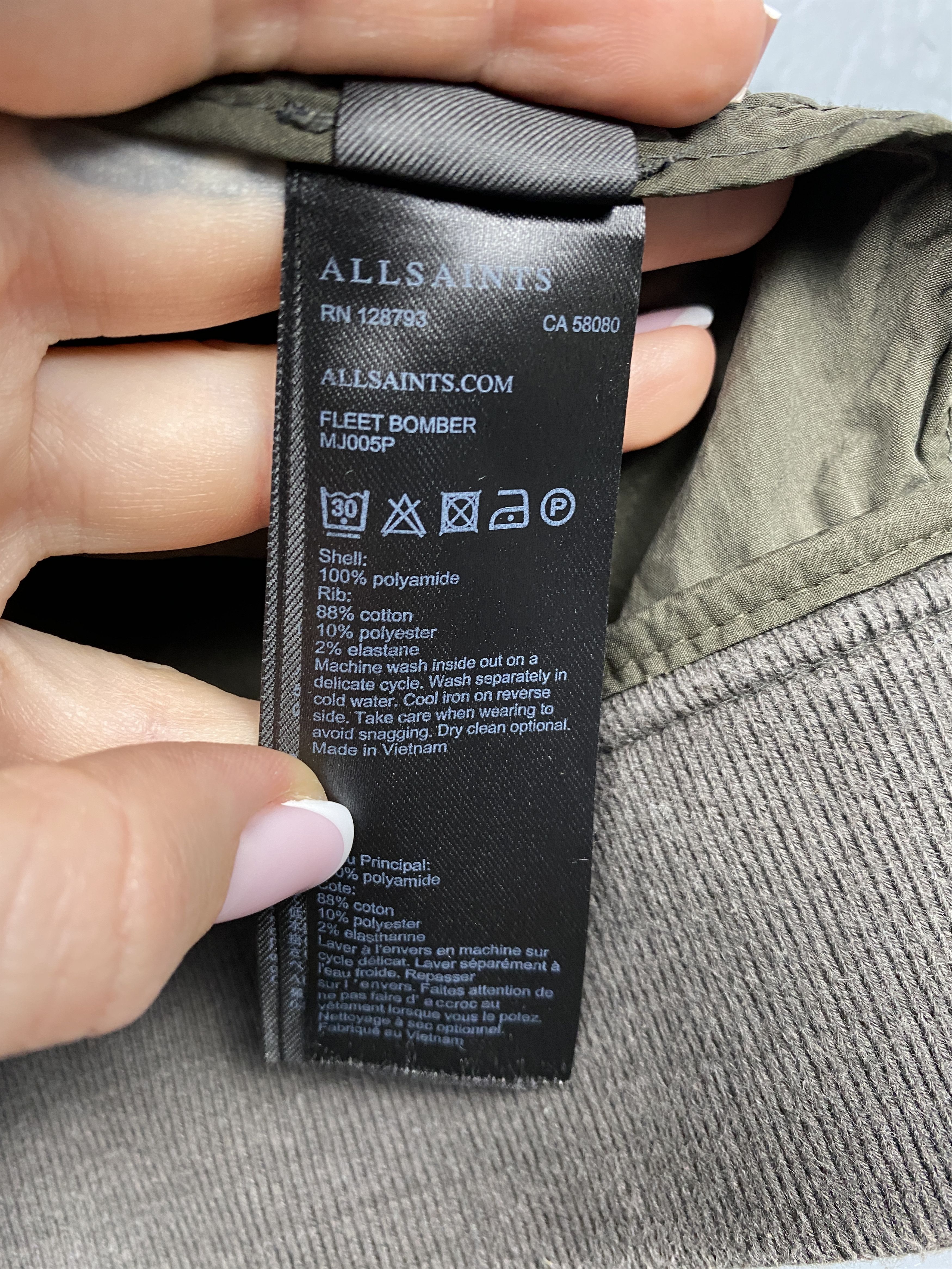 Allsaints Allsaints Vintage Mens Fleet Nylon Bomber Jacket Y2K Size US S / EU 44-46 / 1 - 5 Thumbnail