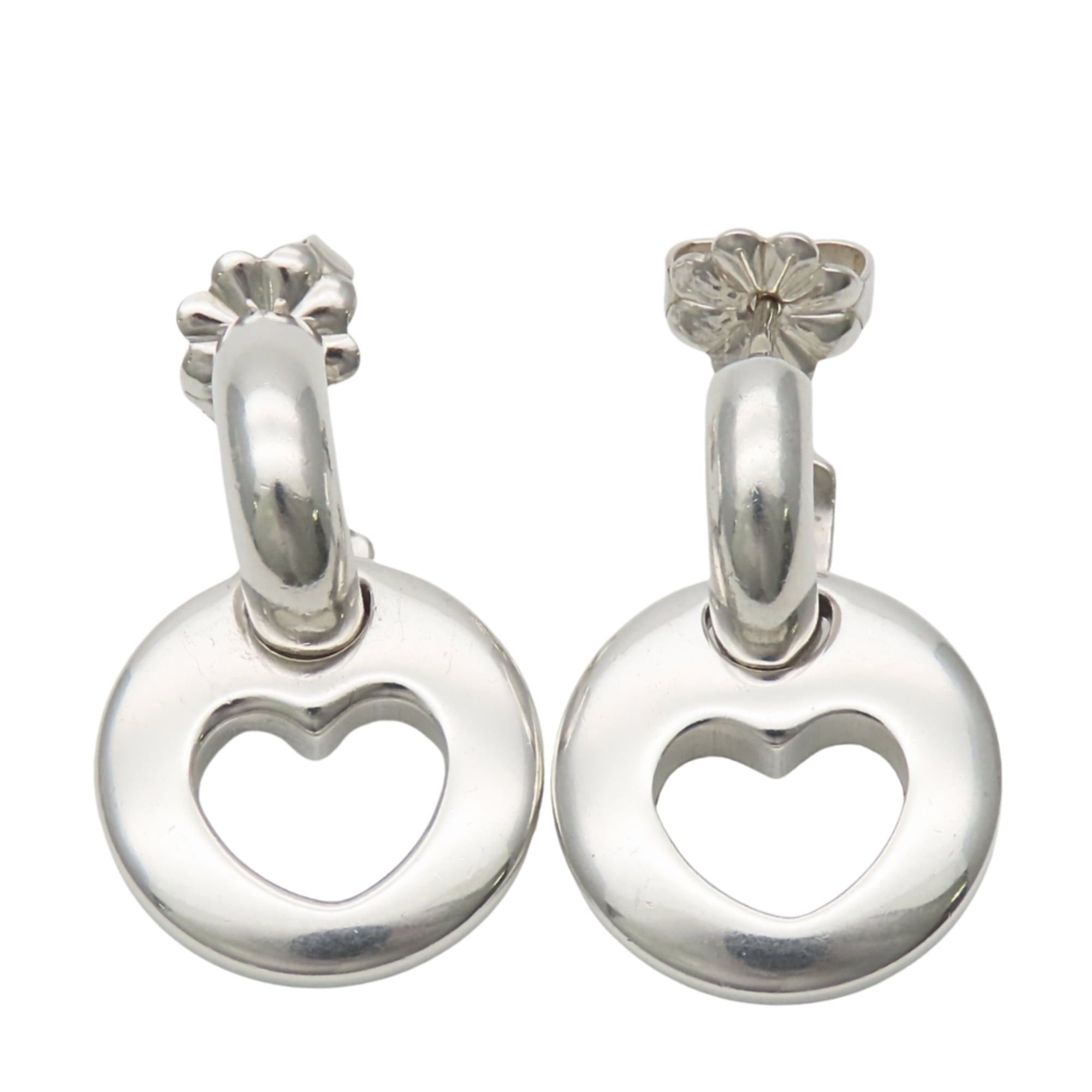 Tiffany & Co. Tiffany & Co. Pierced Heart Sterling Silver 925 Open Swing Earrings for Women Size ONE SIZE - 1 Thumbnail
