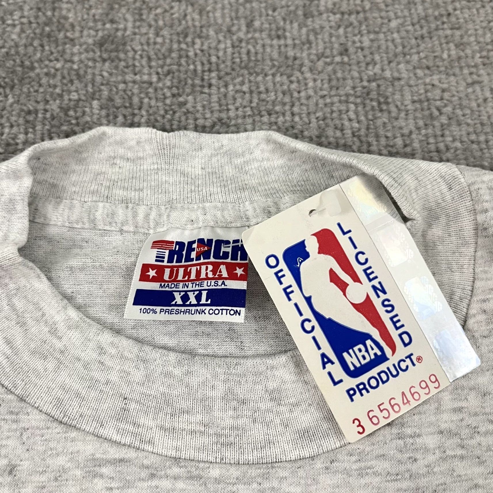 NBA VINTAGE Chicago Bulls Shirt Mens 2XL Gray Graphic Tee NB A Champions 1990s 3x Champions Mens Shirt Size US XXL / EU 58 / 5 - 4 Thumbnail