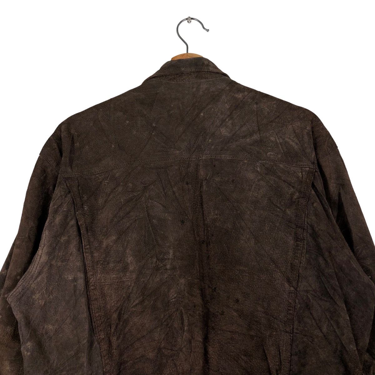 Japanese Brand 🔥Vintage Biker Fly Leather Jacket Sunvalley Japan Made Size US M / EU 48-50 / 2 - 9 Thumbnail