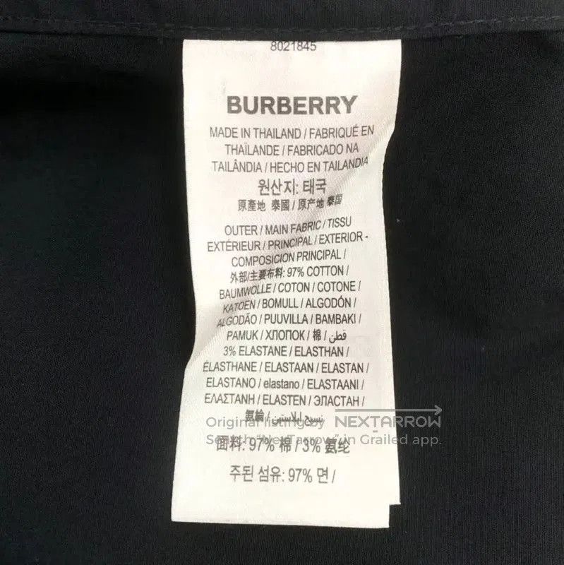 Burberry Burberry Black Cotton Men's Long Sleeve Shirt. Size US L / EU 52-54 / 3 - 7 Thumbnail