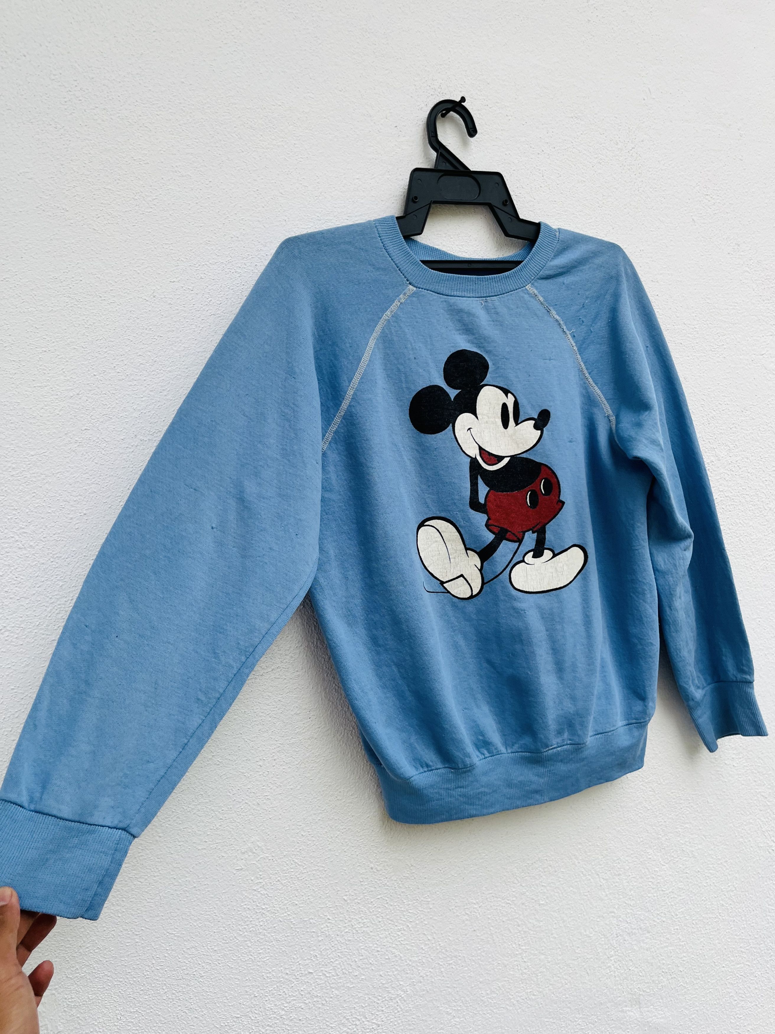Mickey Mouse × Vintage Vintage 80s Mickey Mouse Sky Blue Streetwear Fashion Size US S / EU 44-46 / 1 - 4 Thumbnail