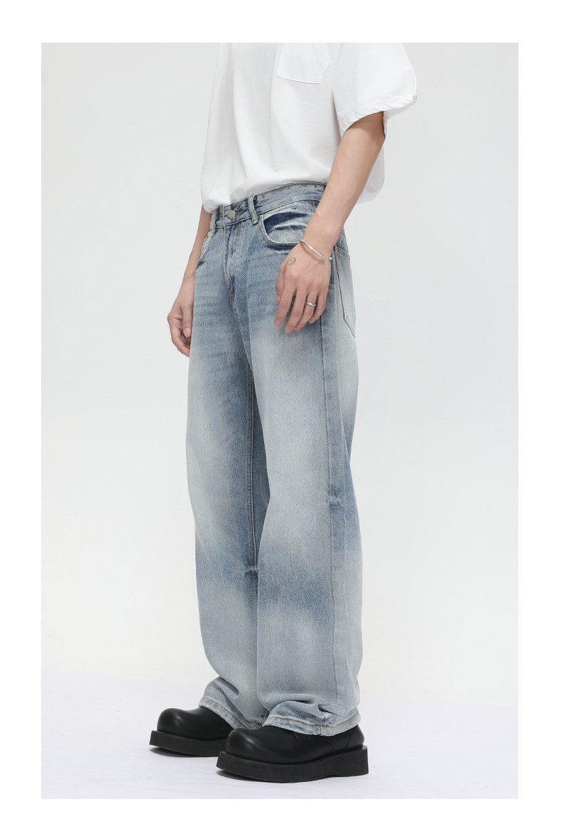 Japanese Brand × Jean Japanese retro washed distressed wide-leg loose washed jeans Size US 32 / EU 48 - 4 Thumbnail