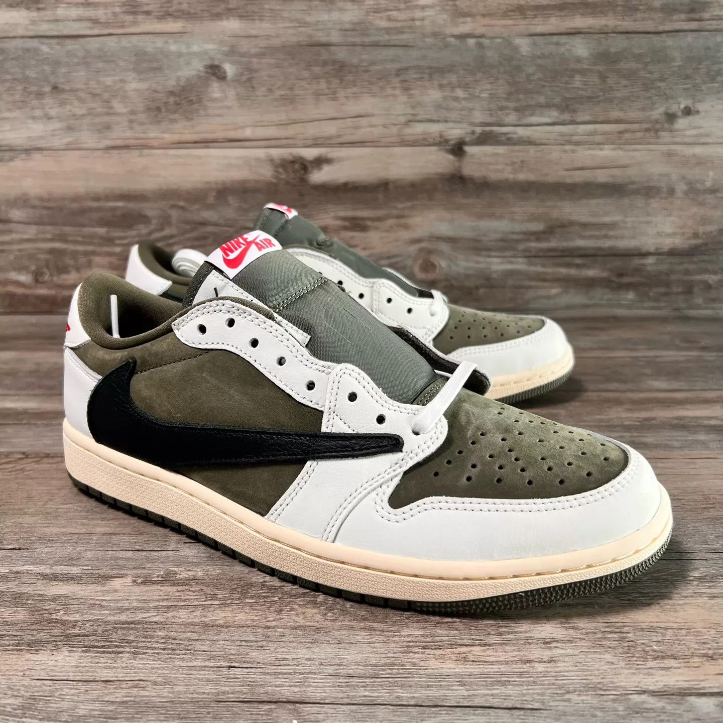 Nike Nike Jordan 1 x TS Reverse Olive 44 DM7866-200 Size US 11 / EU 44 - 2 Thumbnail