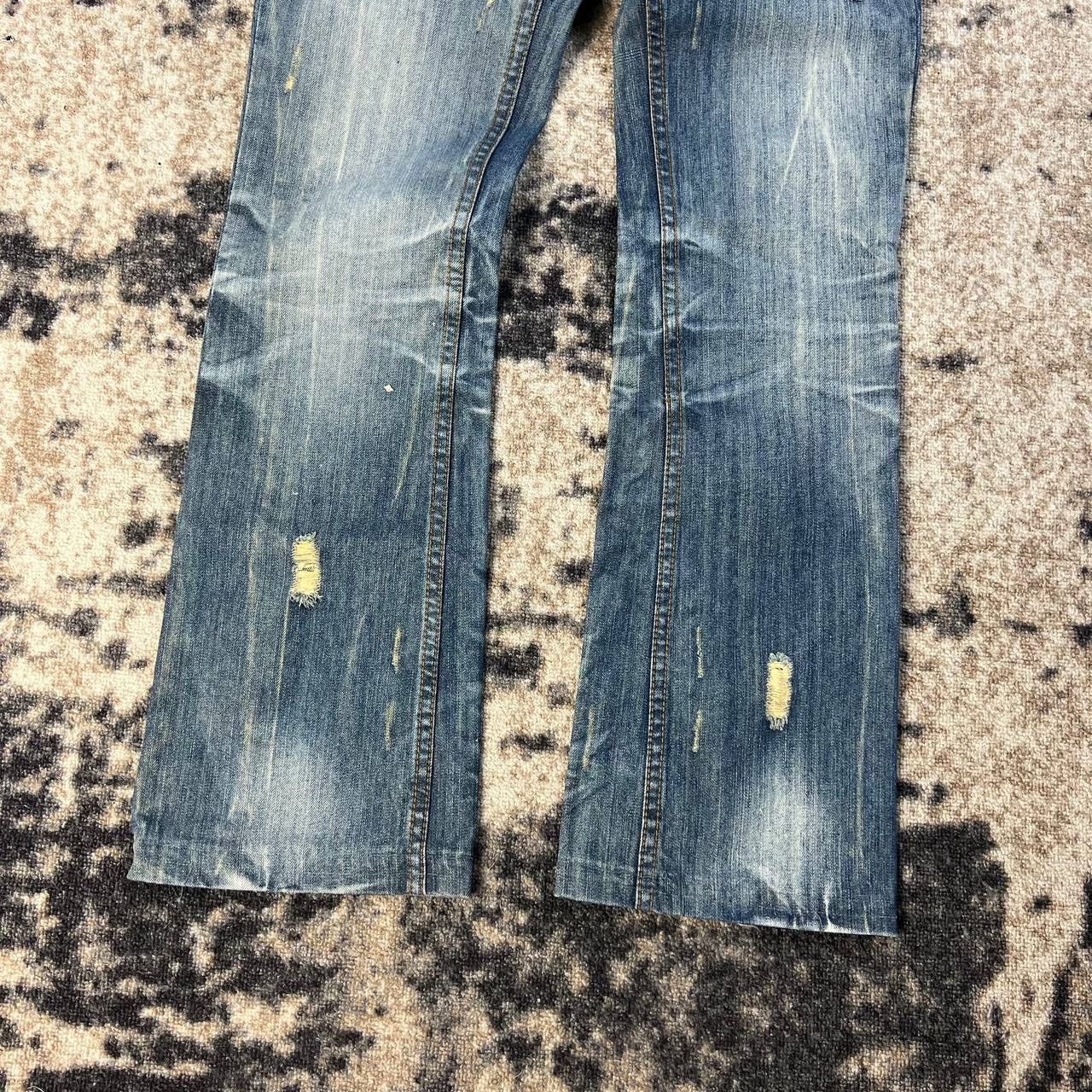 Japanese Brand Avant Garde Jqpanese Distressed Style Flared Jeans Size 27" / US 4 / IT 40 - 4 Thumbnail