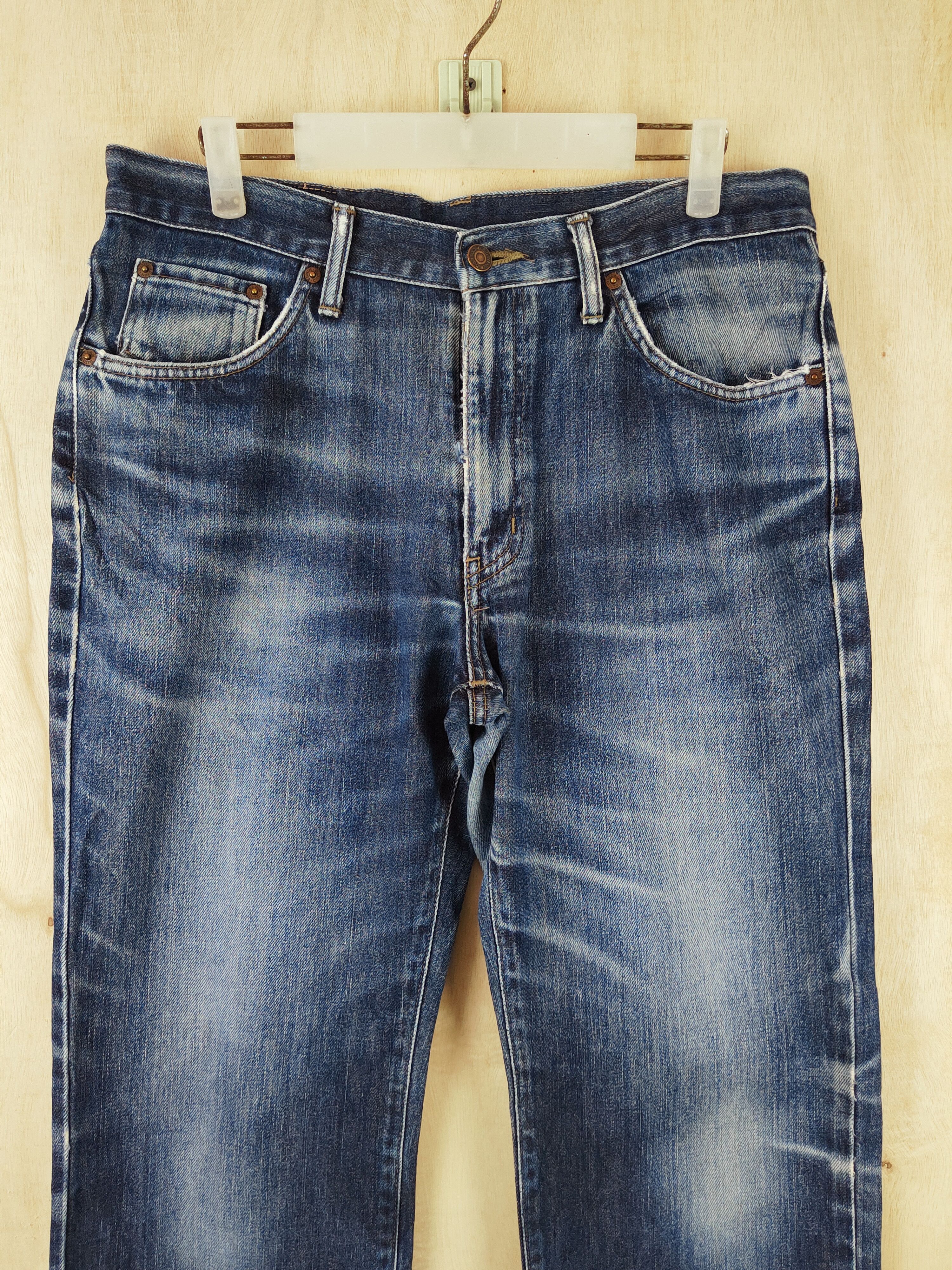Edwin Edwin Dark Blue Distressed Ripped Jeans #S2653 Size US 33 - 2 Thumbnail