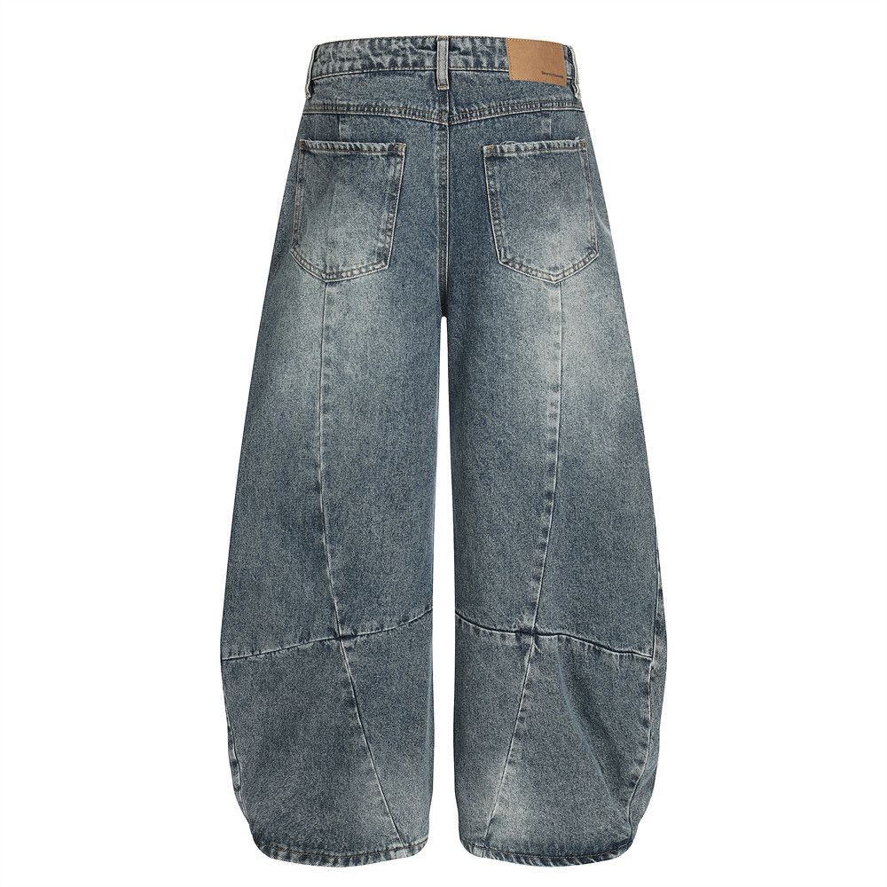 Jean American retro loose washed distressed scimitar jeans Size US 32 / EU 48 - 2 Thumbnail