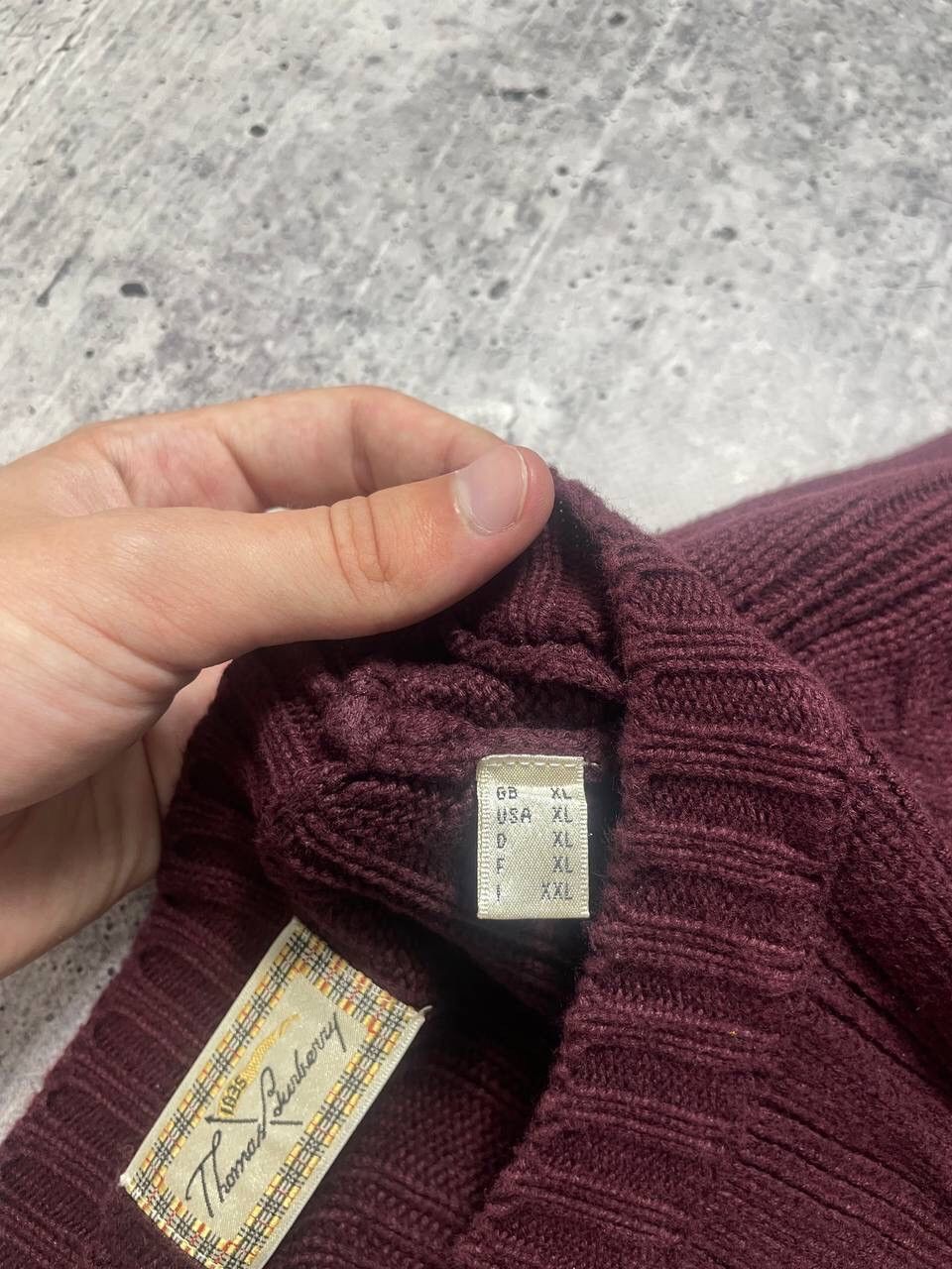 Burberry Vintage Thomas Burberry Cotton Knitted Sweater Y2K Size US XL / EU 56 / 4 - 6 Thumbnail