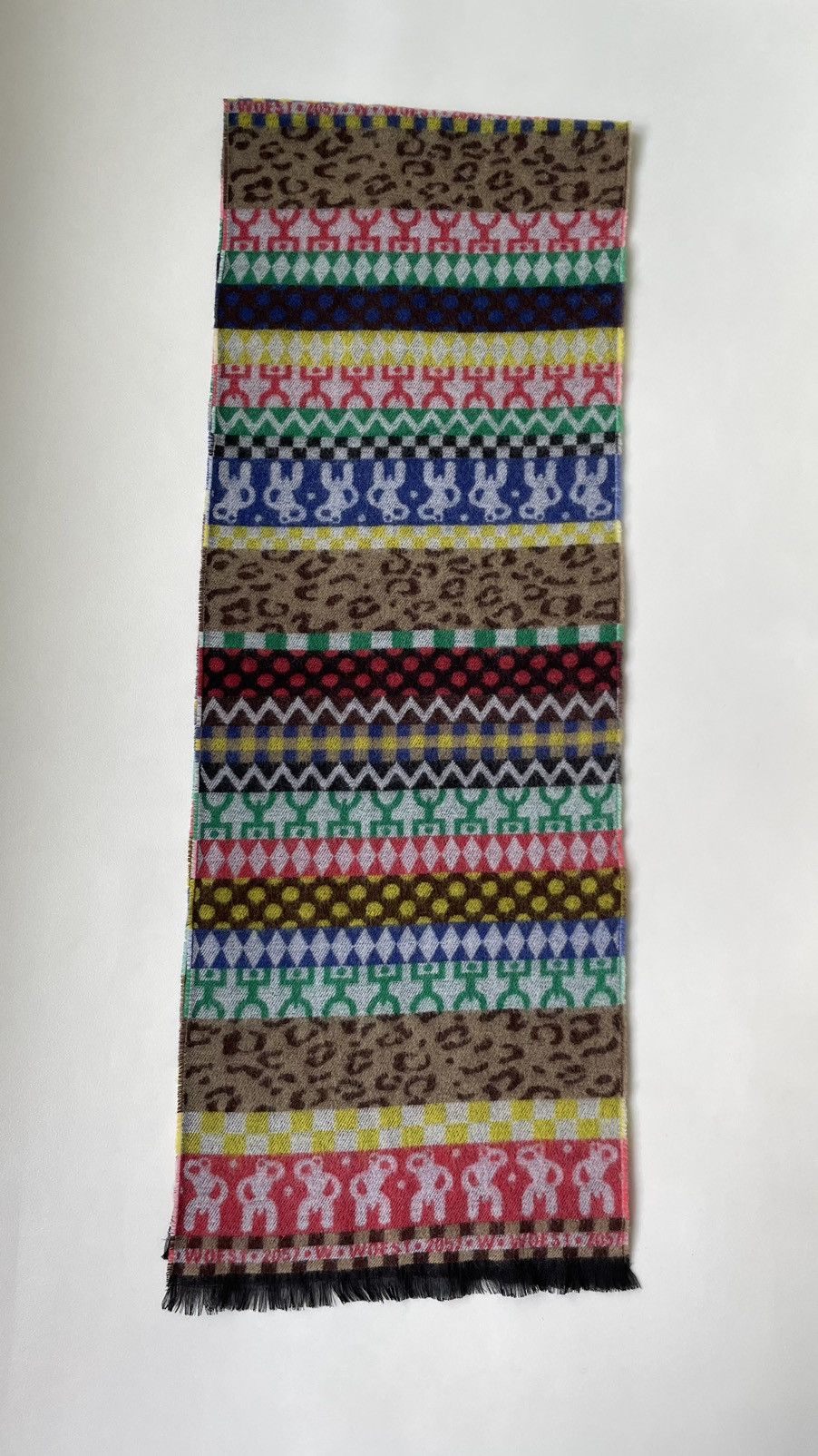 Walter Van Beirendonck Large Multicolour Patterned Scarf Size ONE SIZE - 3 Thumbnail
