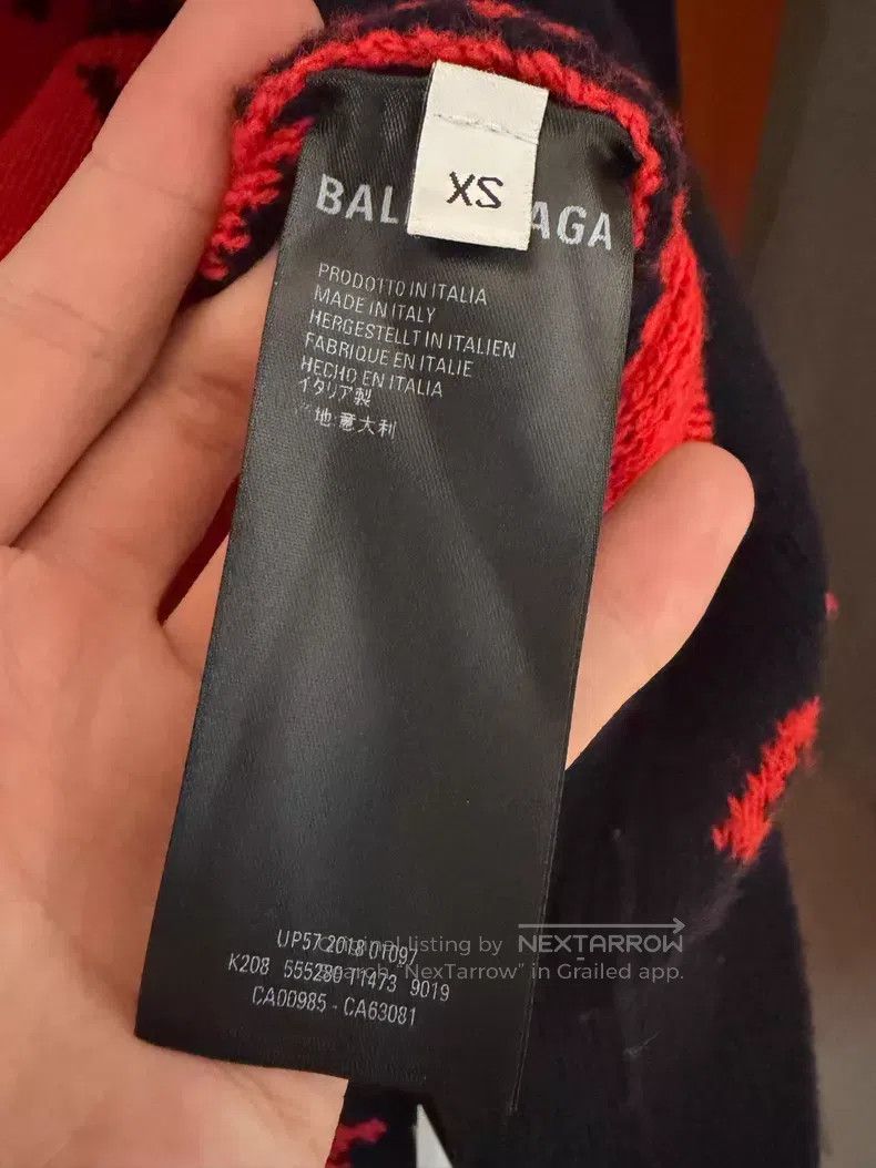 Balenciaga Balenciaga Black, blue, red barrage cardigan Size US XS / EU 42 / 0 - 4 Thumbnail