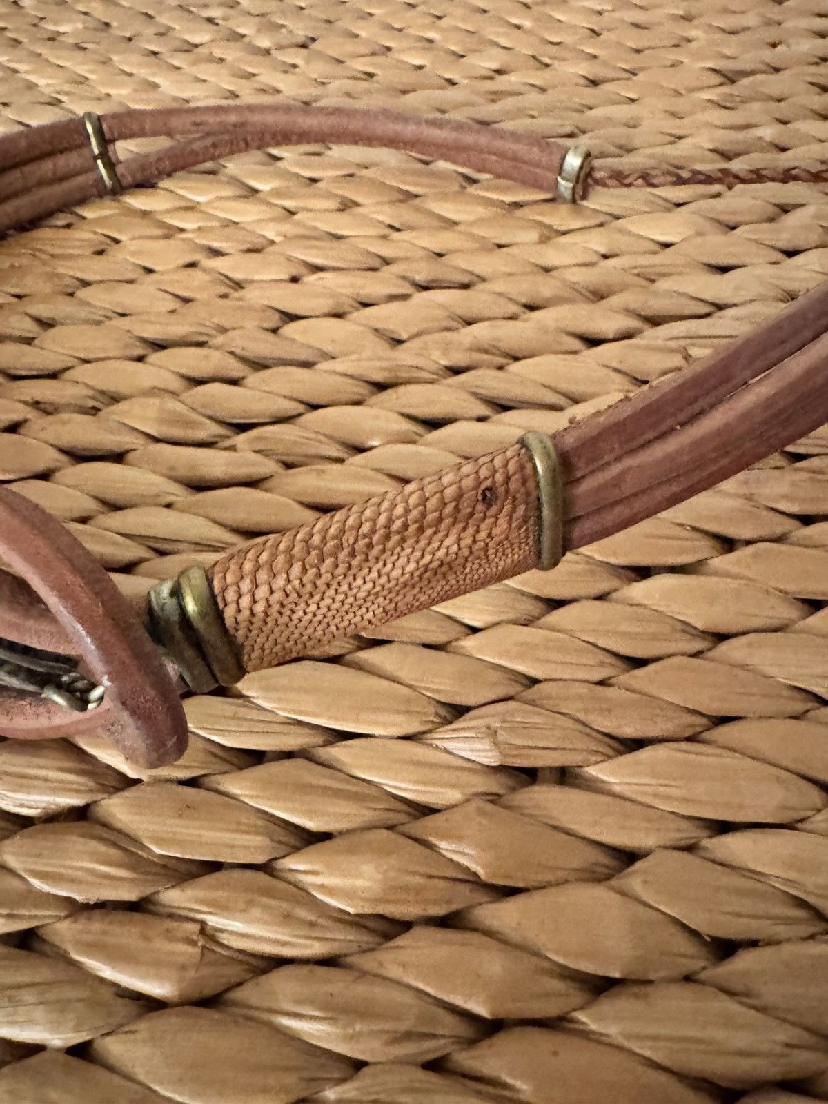 Native Native Leather & Snakeskin handmade belt Size ONE SIZE - 2 Thumbnail