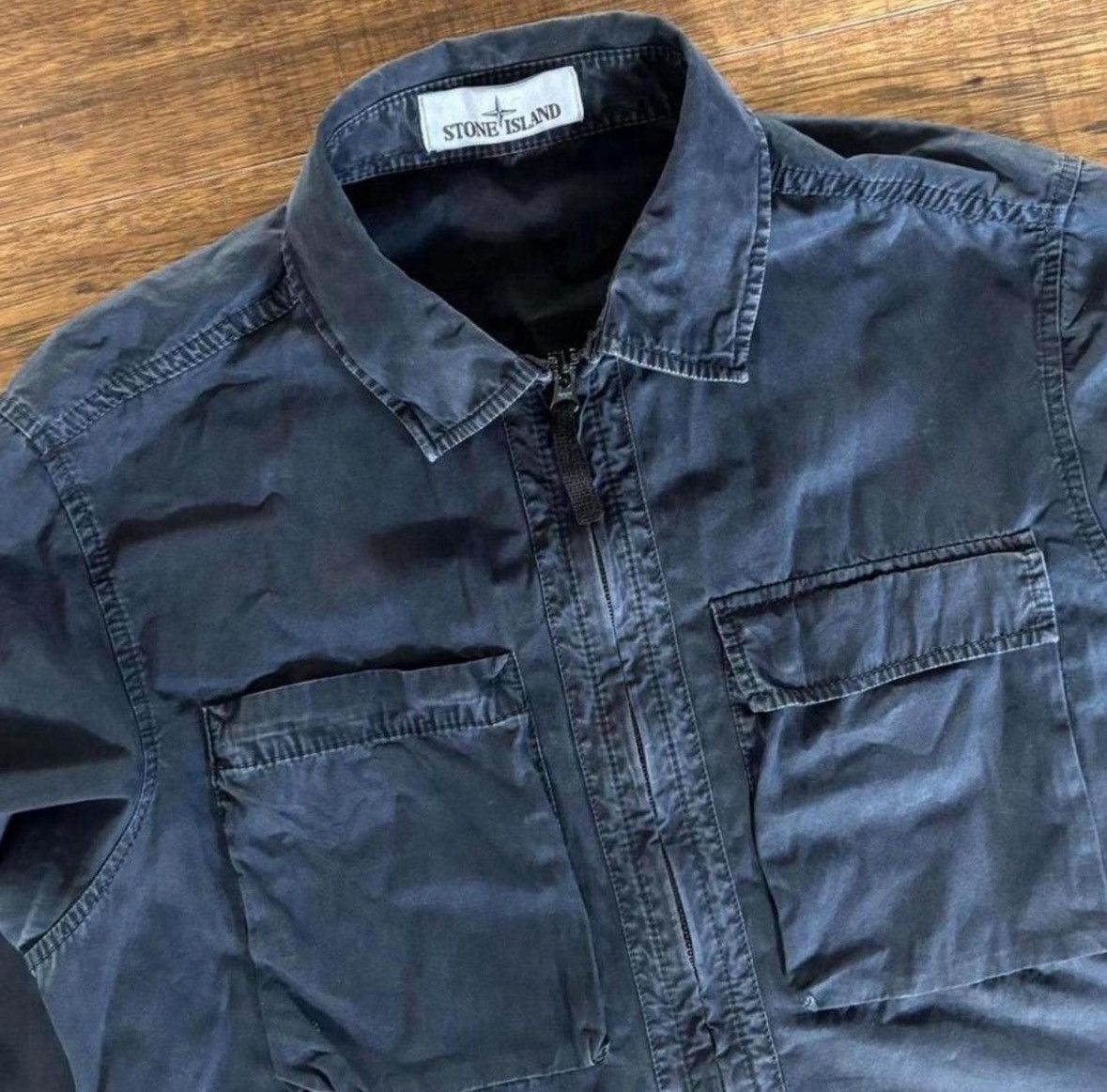 Stone Island Stone island navy blue overshirt Size US S / EU 44-46 / 1 - 6 Thumbnail