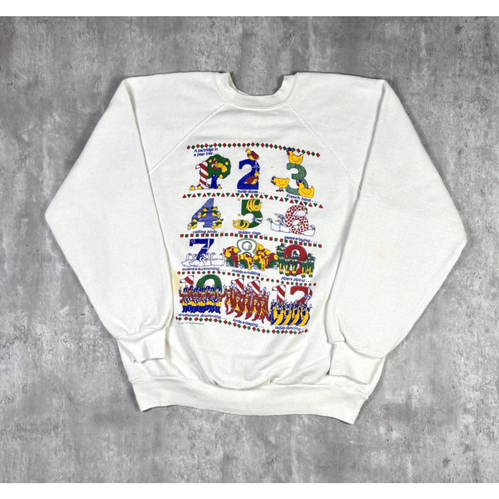 Vintage VINTAGE Christmas Sweatshirt Crewneck White Pullover 80s Adult XL Holiday Size US XL / EU 56 / 4 - 2 Thumbnail