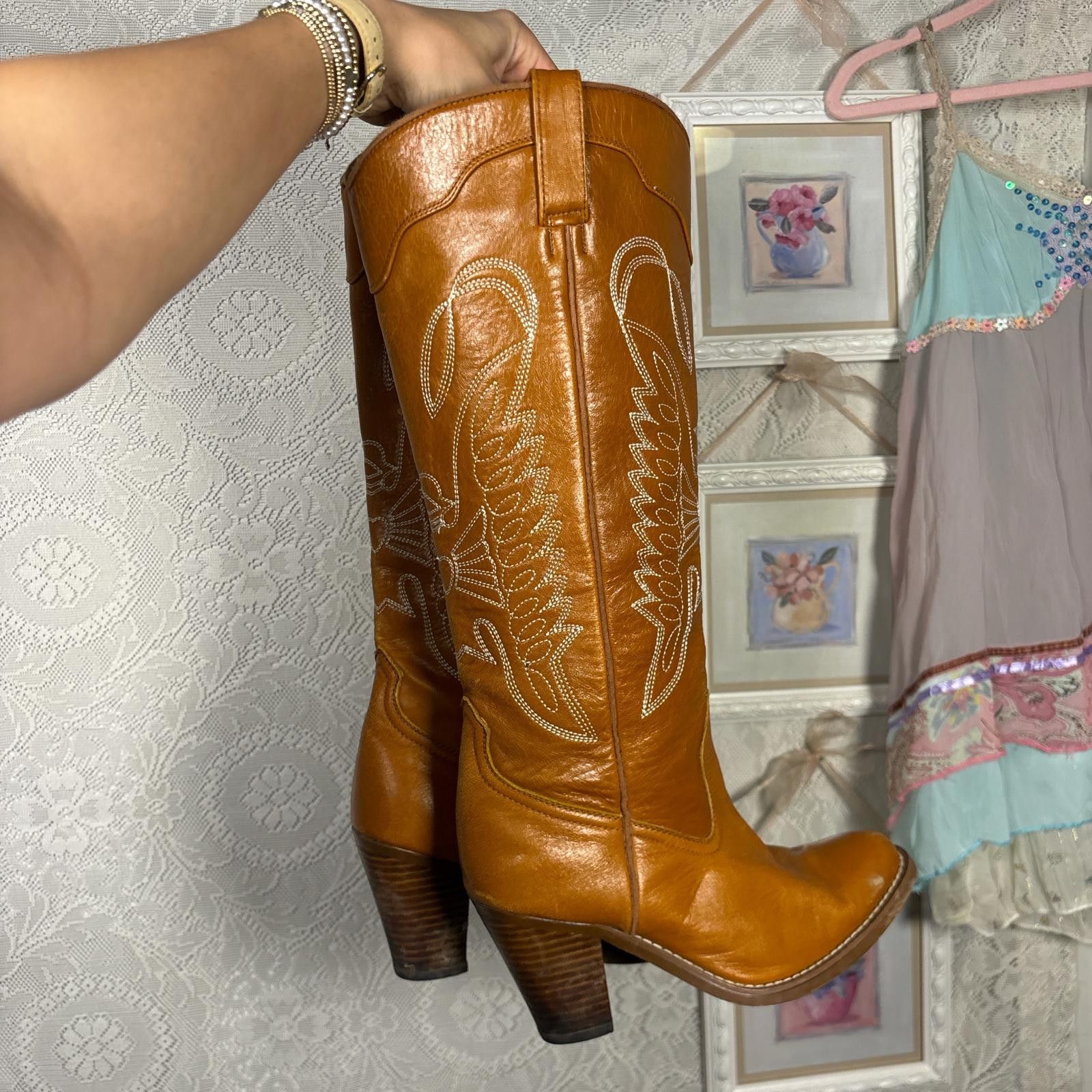 Jeffrey Campbell vintage leather embroidered cow girl boots Size ONE SIZE - 2 Thumbnail