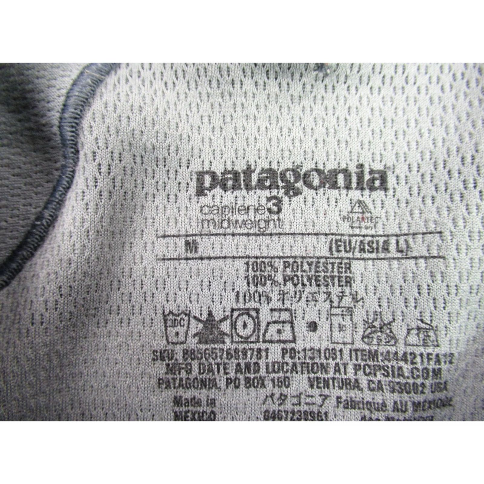 Patagonia Patagonia Mens Medium Gray Long Sleeve Crew Neck Outdoor Stripes Shirt Size US M / EU 48-50 / 2 - 4 Thumbnail