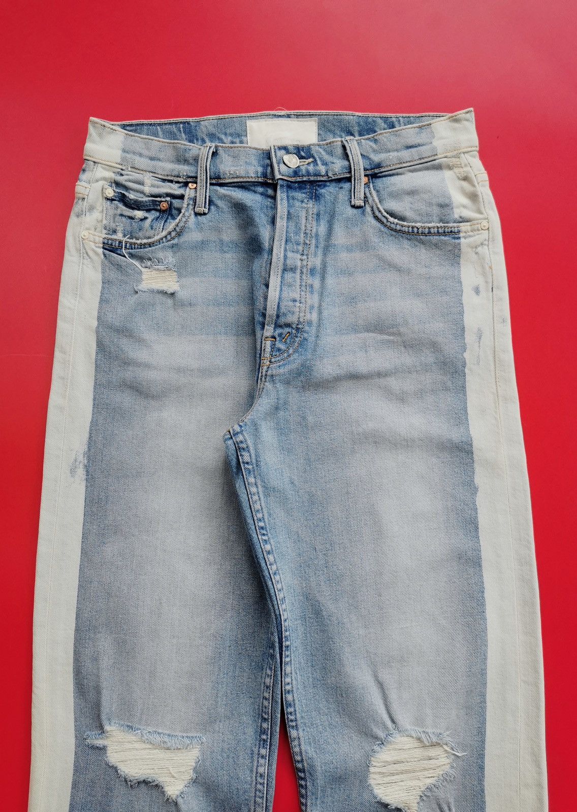 MOTHER Mother The Trasher Stripe Confession Jeans Size 29" - 2 Thumbnail