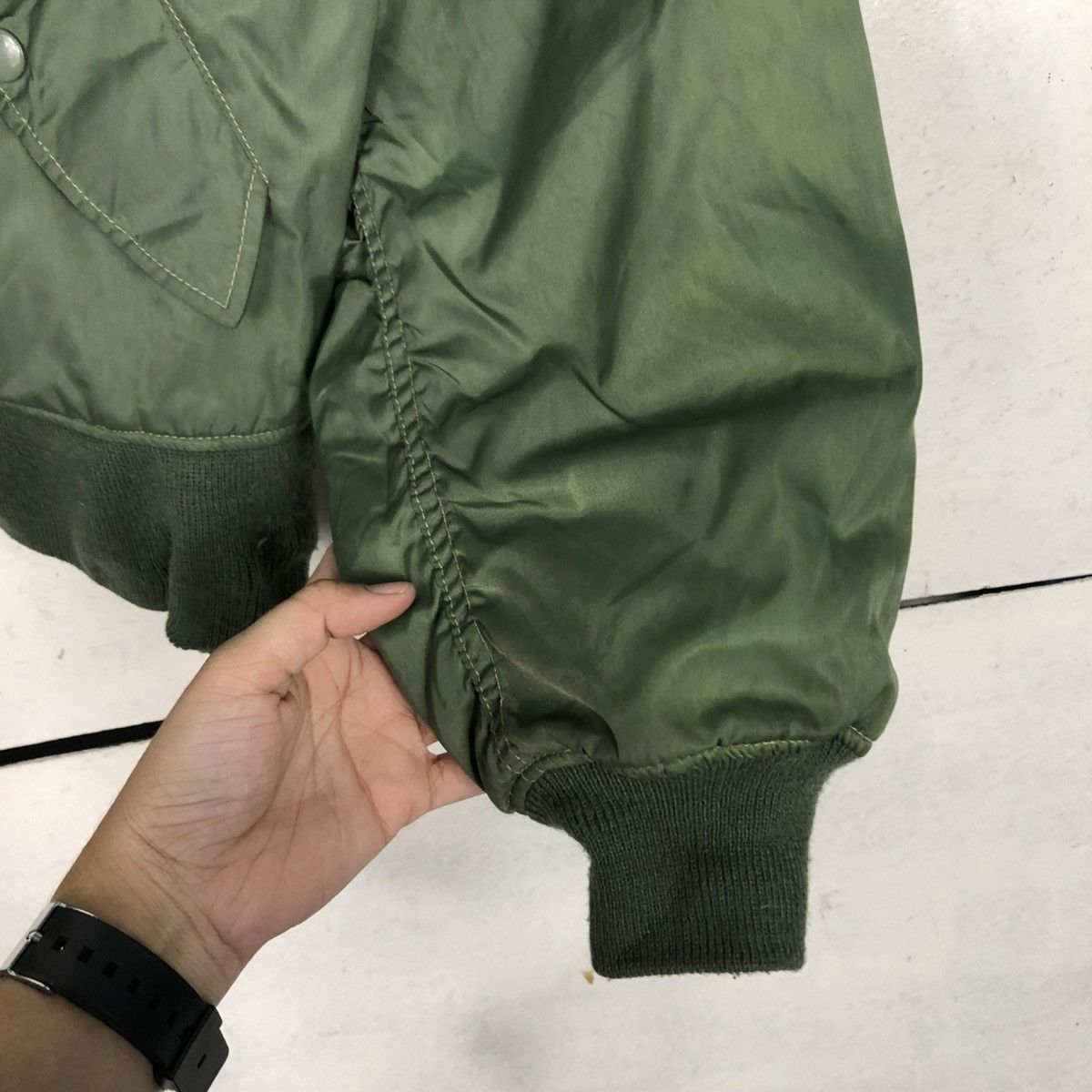 Japanese Brand 🔥VINTAGE MA-1 BOMBER JACKET MILITARY COLLECTION ISSEY MIYAKE Size US L / EU 52-54 / 3 - 19 Thumbnail