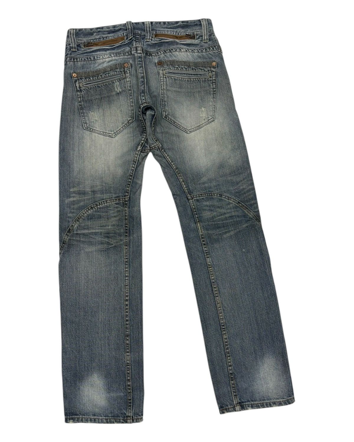If Six Was Nine 🔥SOUL OF FREEDOM ZIPPER BIKER DENIM JEANS Size US 33 - 4 Thumbnail