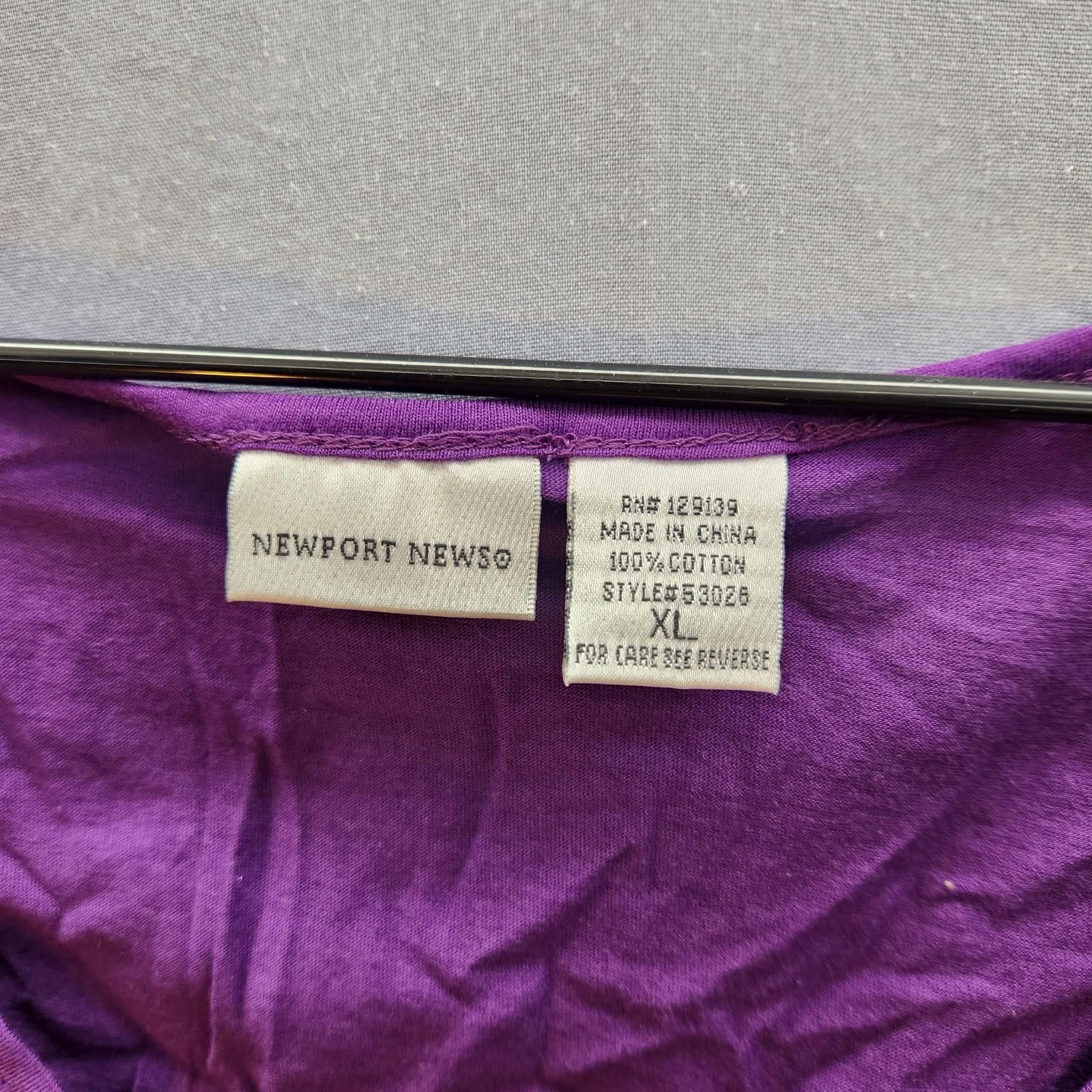 Designer Newport News Purple Cotton Tank Size XL Size XL / US 12-14 / IT 48-50 - 5 Thumbnail