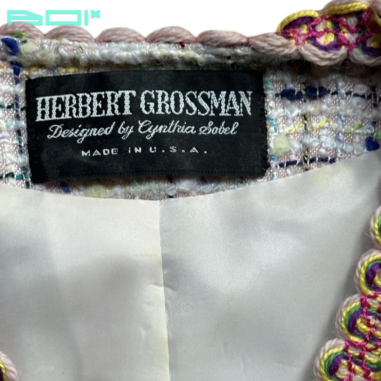Other × Vintage Vintage Herbert Grossman 80s pink tweed jewel blazer - large Size L / US 10 / IT 46 - 3 Thumbnail