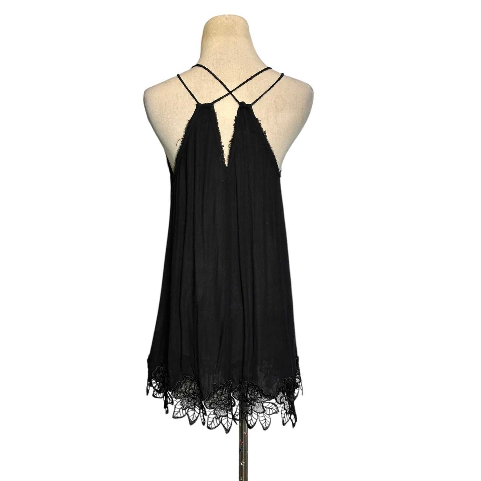 Free People Free People Wicked Spell black mini dress size XS Size XS / US 0-2 / IT 36-38 - 2 Thumbnail