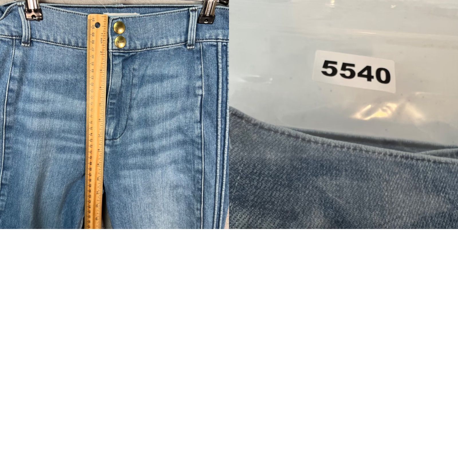Frame FRAME Womens Size 25 High Rise Straight Leg Light Wash Denim Jeans Size 42" / US 20 - 8 Thumbnail