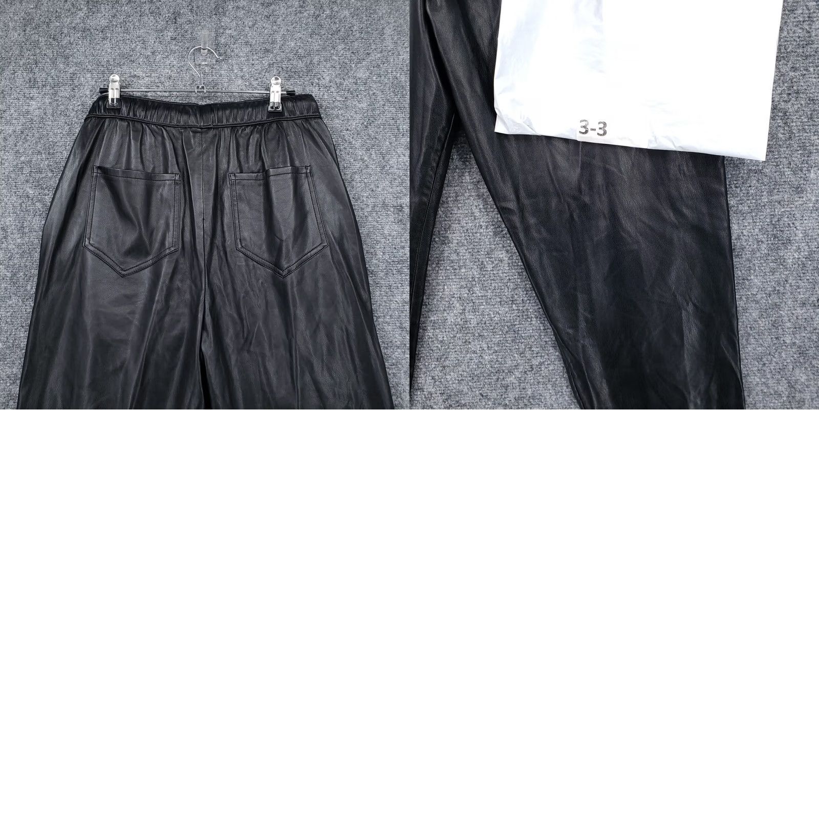 Zara Zara Pants Women S Small Black Faux Leather Crop Drawstring Straight Leg Hi Rise Size 28" / US 6 / IT 42 - 10 Thumbnail