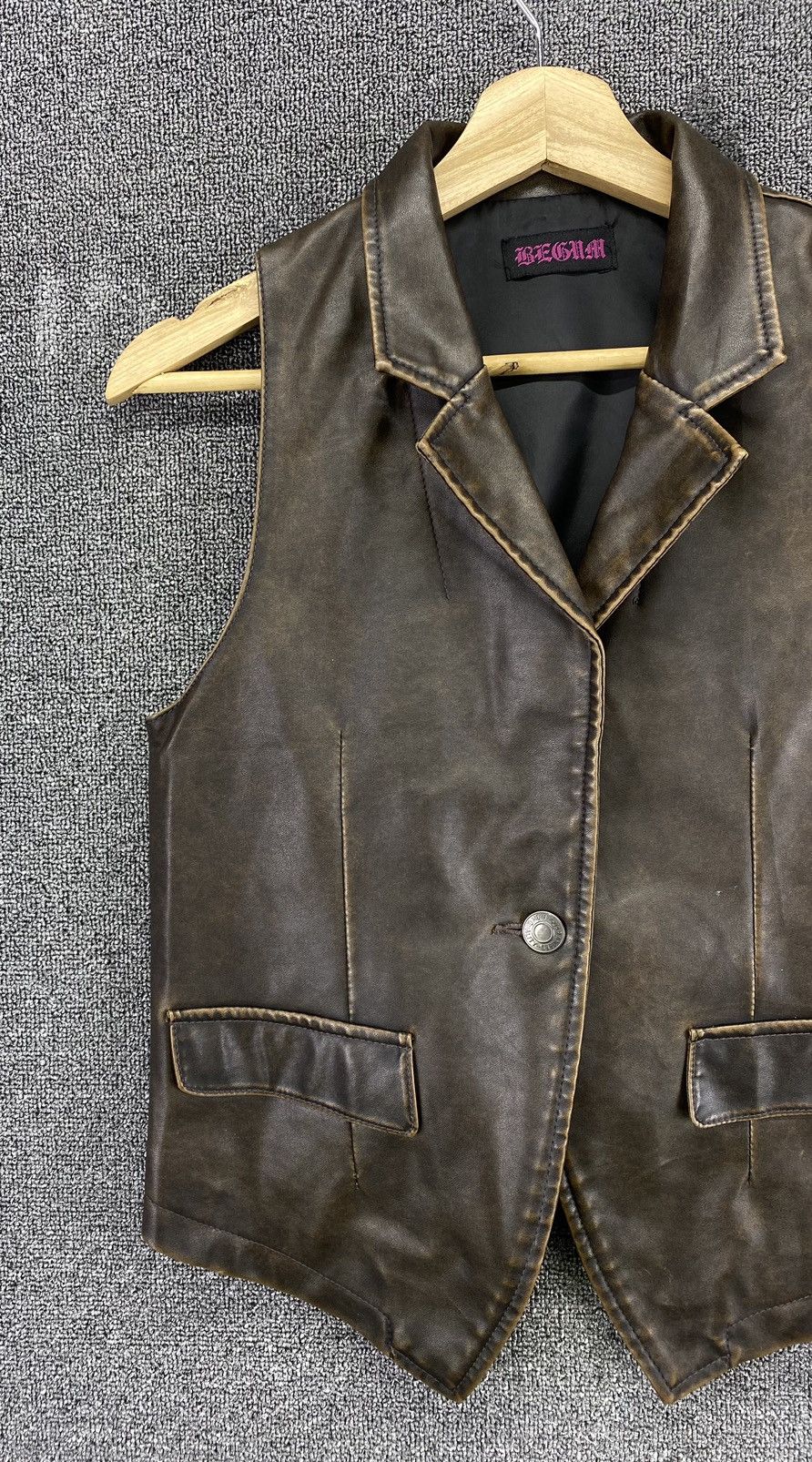 Japanese Brand Vintage Rebilah Leather Vest Size L / US 10 / IT 46 - 2 Thumbnail