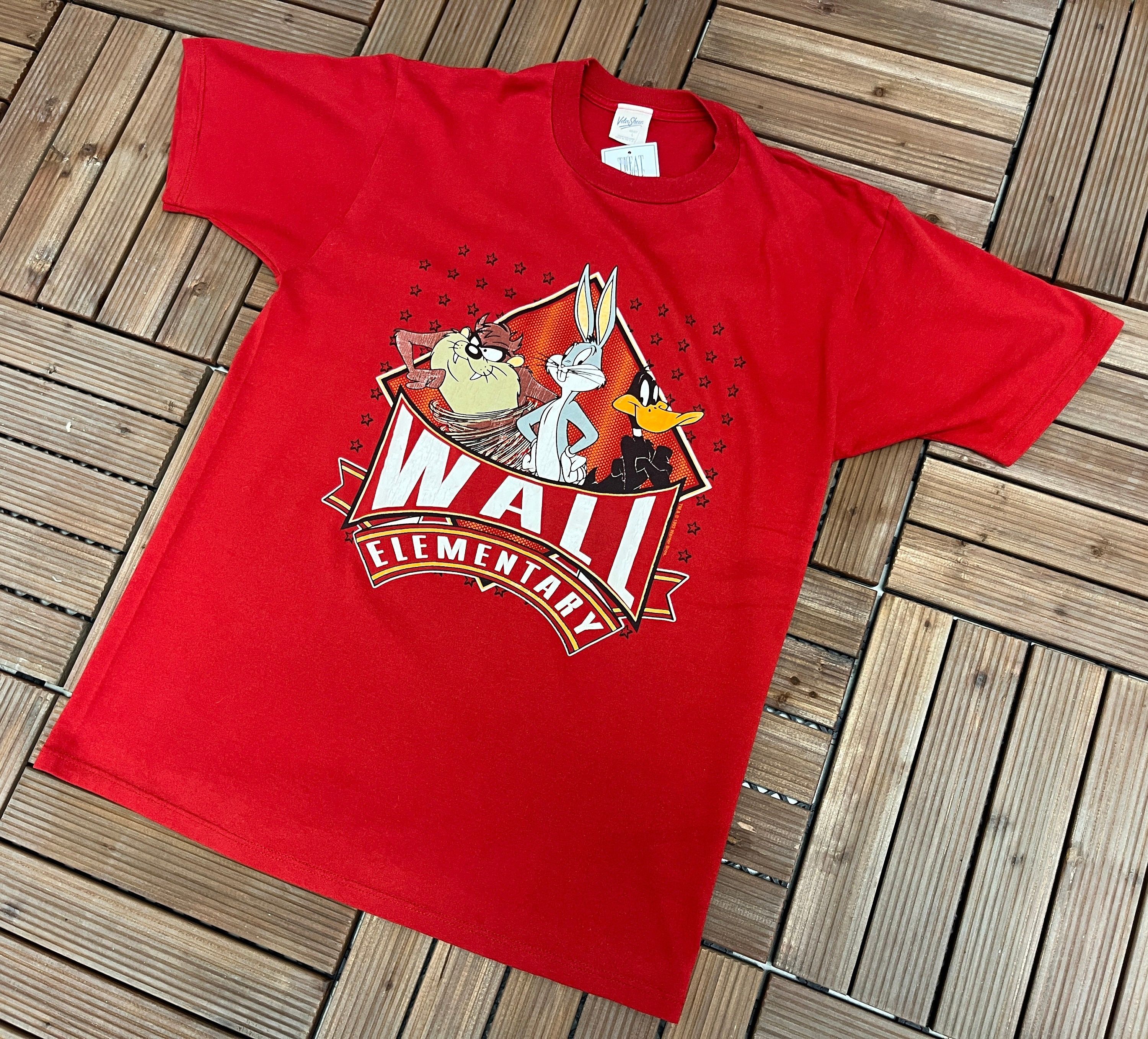 Vintage Looney Tunes Wall Elementary Vintage T-Shirt Tee Size US L / EU 52-54 / 3 - 4 Thumbnail