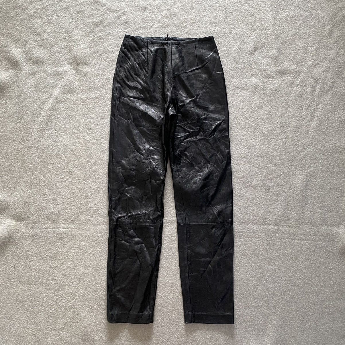Leather × PAULE KA × Vintage Vintage Paule Ka Leather Pants Lambskin w23 Size 23" - 5 Thumbnail