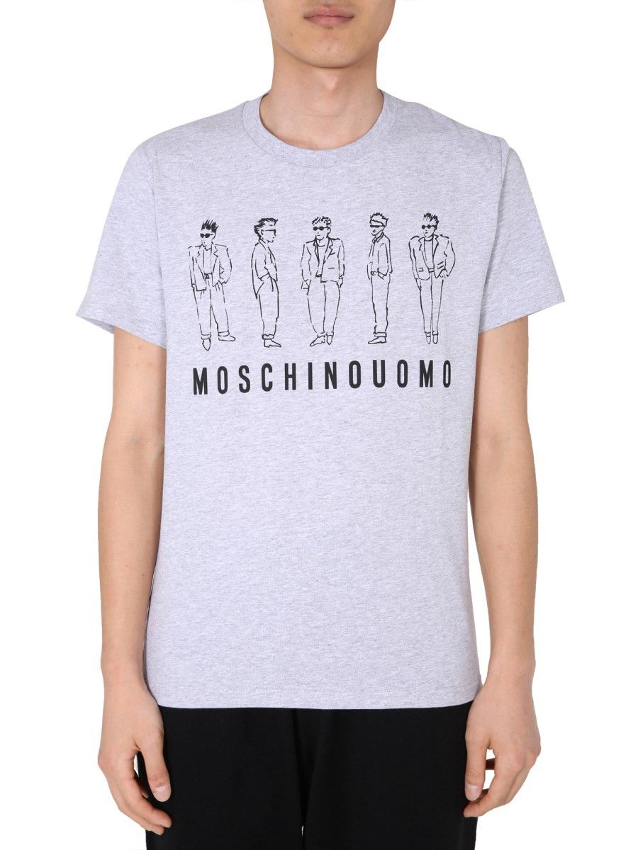 Moschino o1y0225 Logo T-Shirt in Light Grey Size US S / EU 44-46 / 1 - 1 Thumbnail