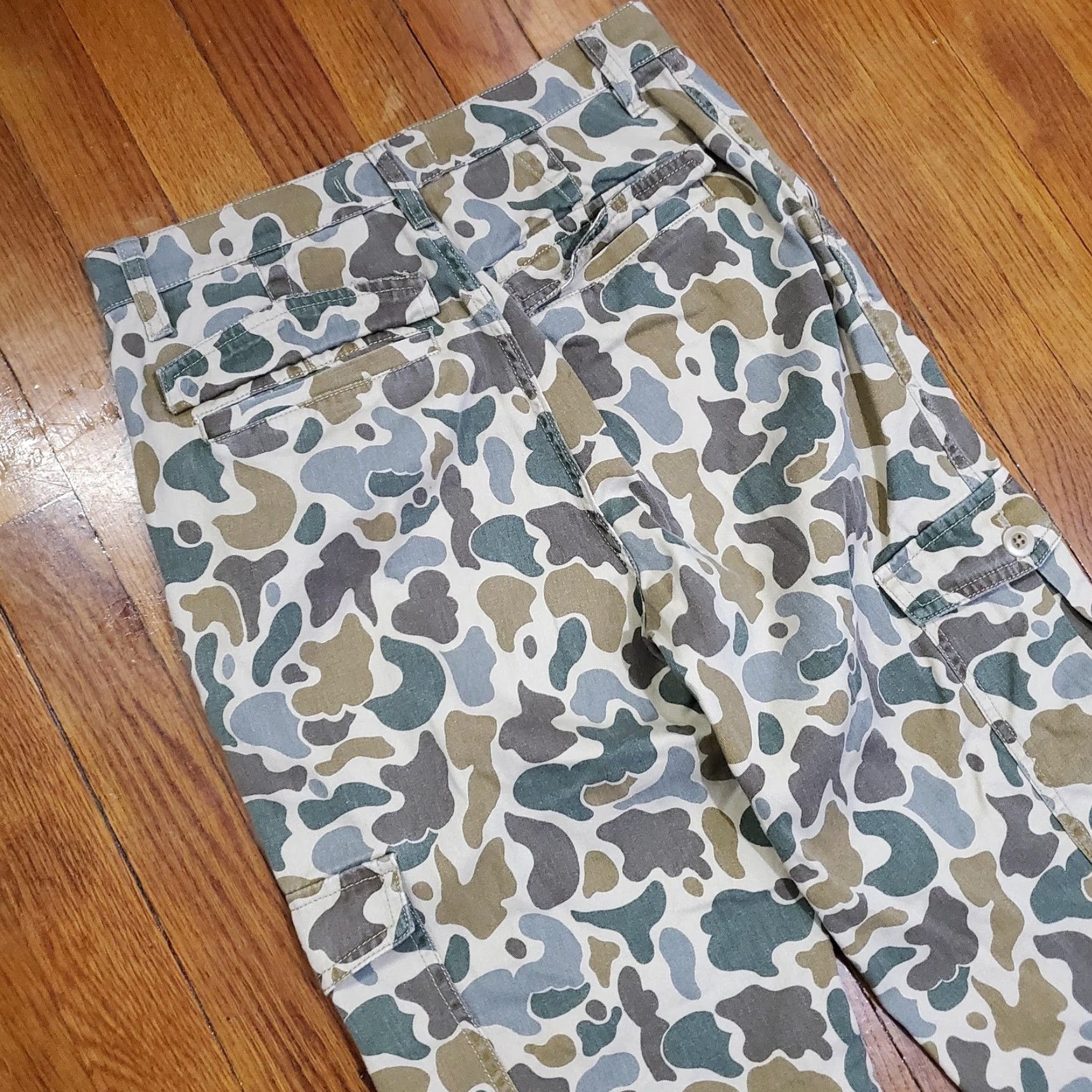 Madewell Madewell Cargo Pants Womens 25 Multicolor Camo Twill Straight Leg Casual Pockets Size 42" / US 20 - 3 Thumbnail