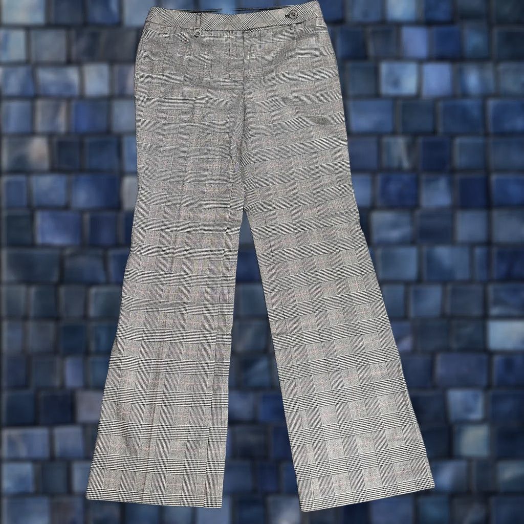 Michael Kors Michael Kors Pants Womens 6 Gray Plaid Bootcut Zip Fly Back Pocket Dress Pants Jeans Trousers Women MasterBrand MK Size 28" / US 6 / IT 42 - 1 Thumbnail