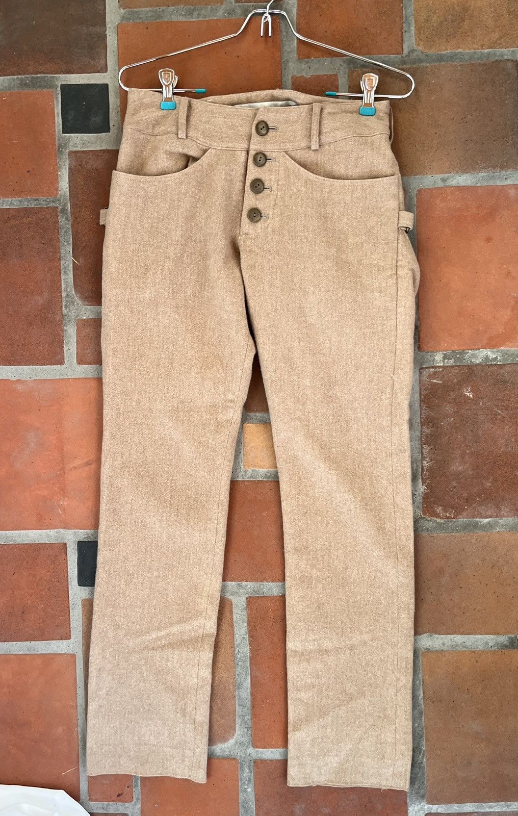 Beauty Beast Beauty:Beast cool pocket wool khaki tapered trouser Size US 29 - 2 Thumbnail