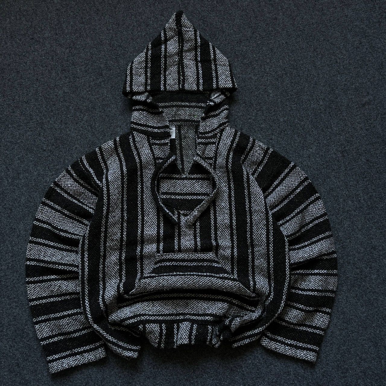 Boohoo VTG Del Mex Mexican Baja Hoodie Knit Sweater Jerga Pullover Size US L / EU 52-54 / 3 - 2 Thumbnail