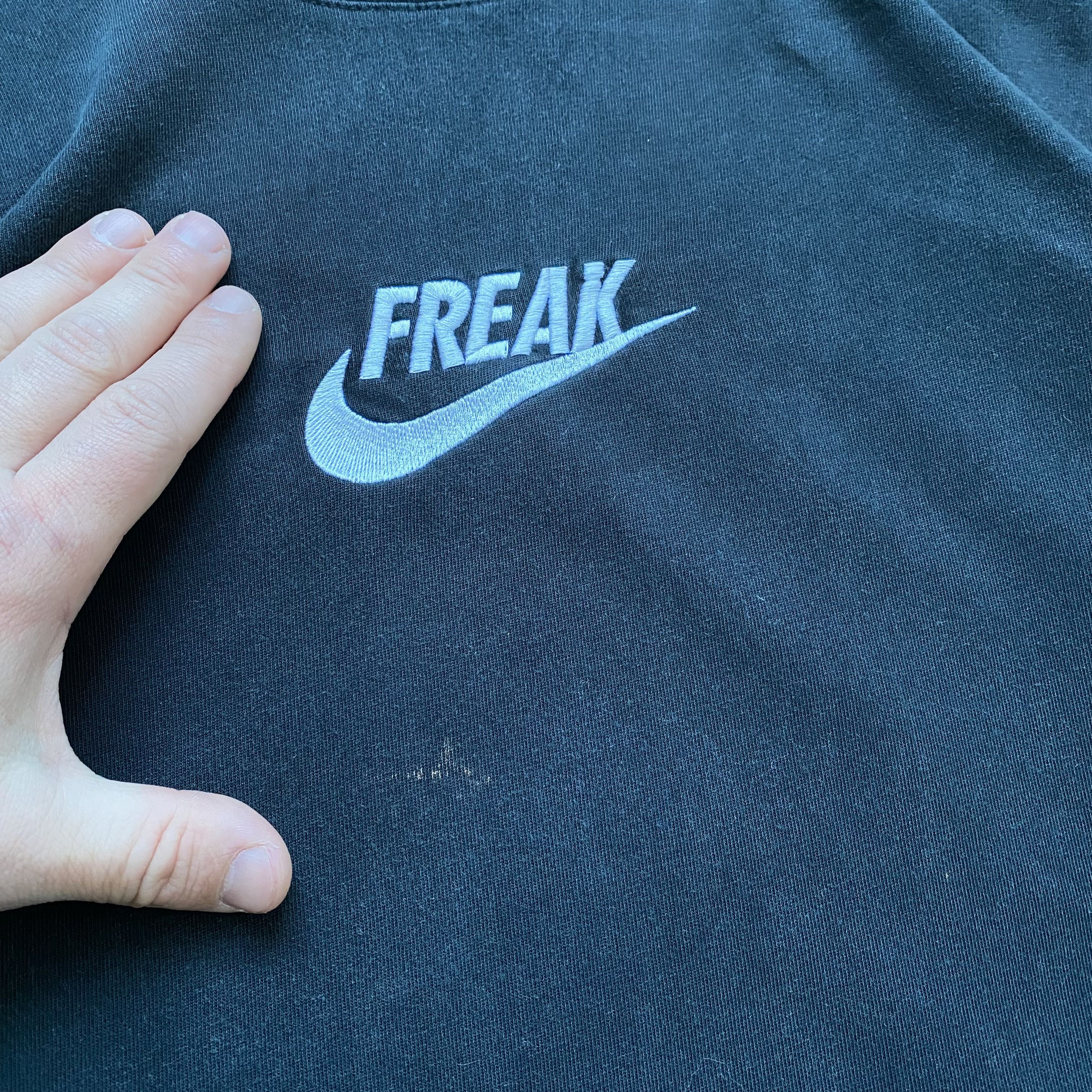 Nike 🖤 Vintage Nike Giannis Freak Longsleeve Center logo Faded Size US XL / EU 56 / 4 - 6 Thumbnail