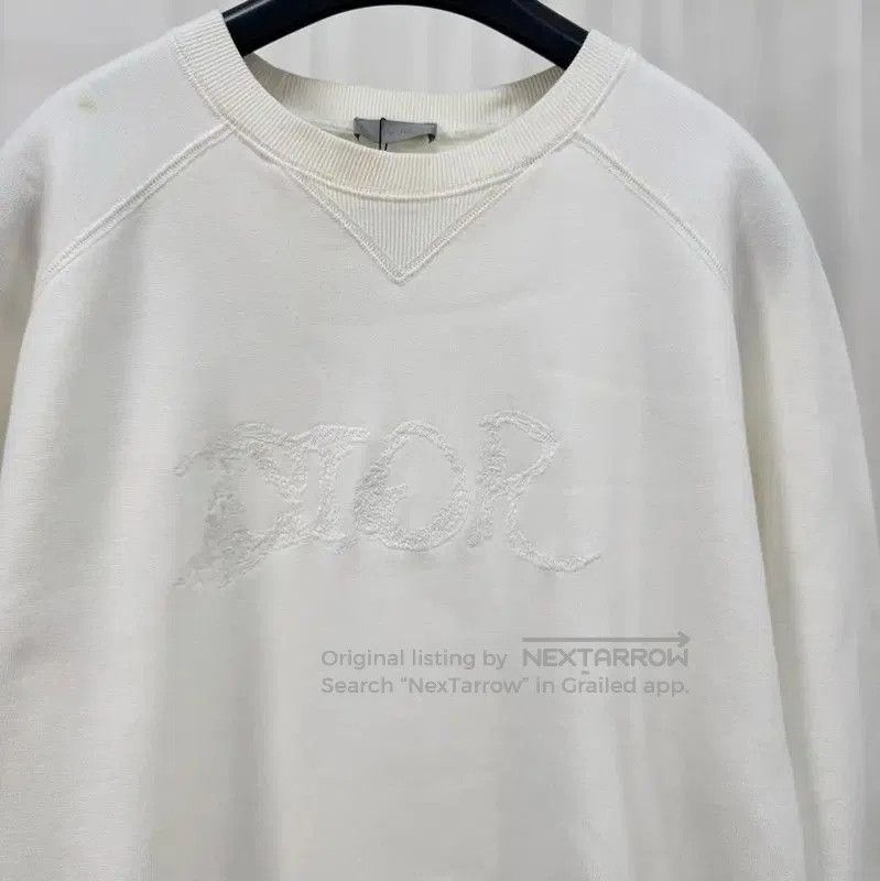 Dior Dior Men's Long Sleeve White Sweatshirt . Size US XL / EU 56 / 4 - 3 Thumbnail