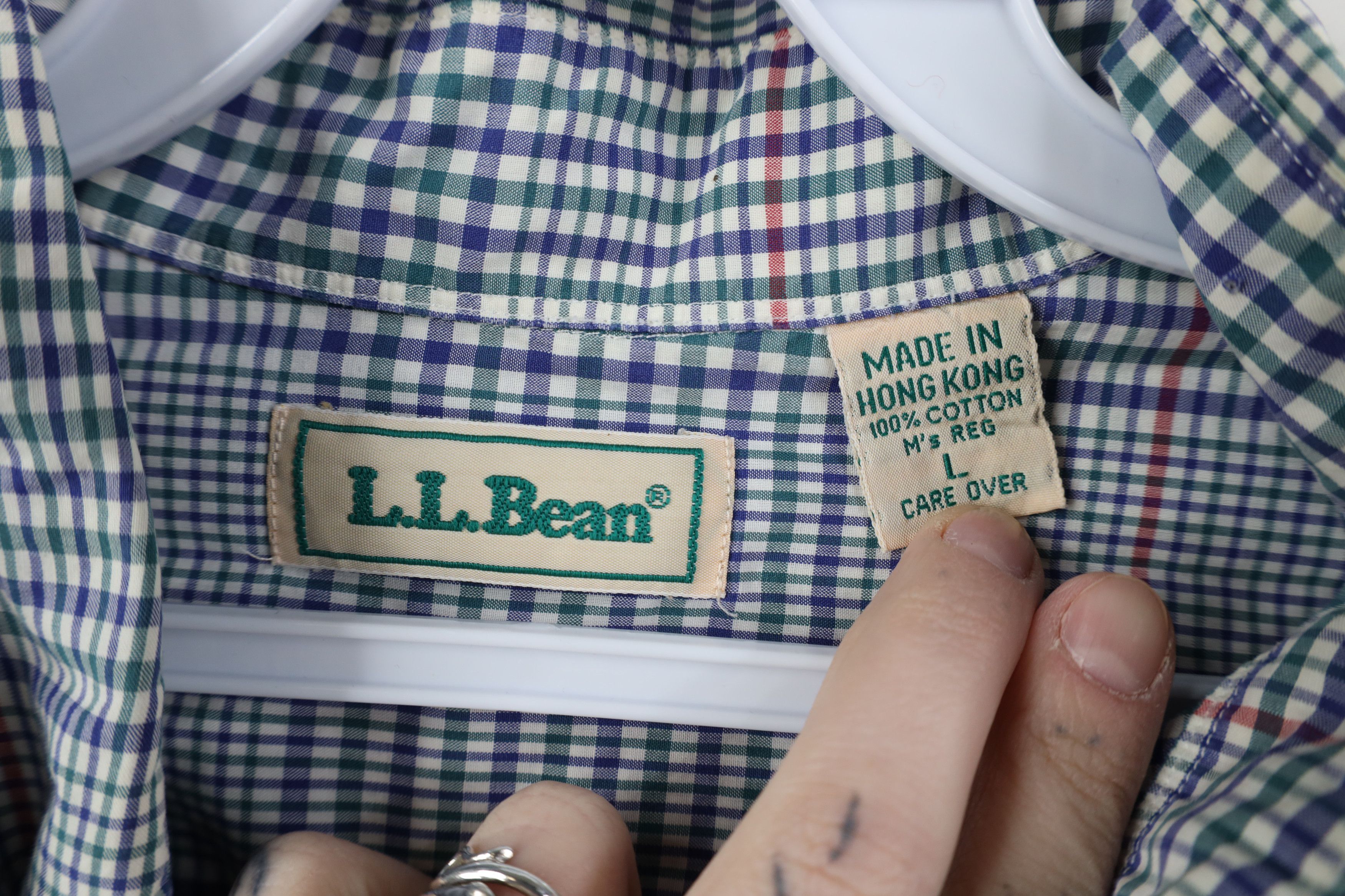 L.L. Bean Vintage 80s 90s LL Bean Button Down Shirt Plaid Cotton Size US L / EU 52-54 / 3 - 8 Thumbnail