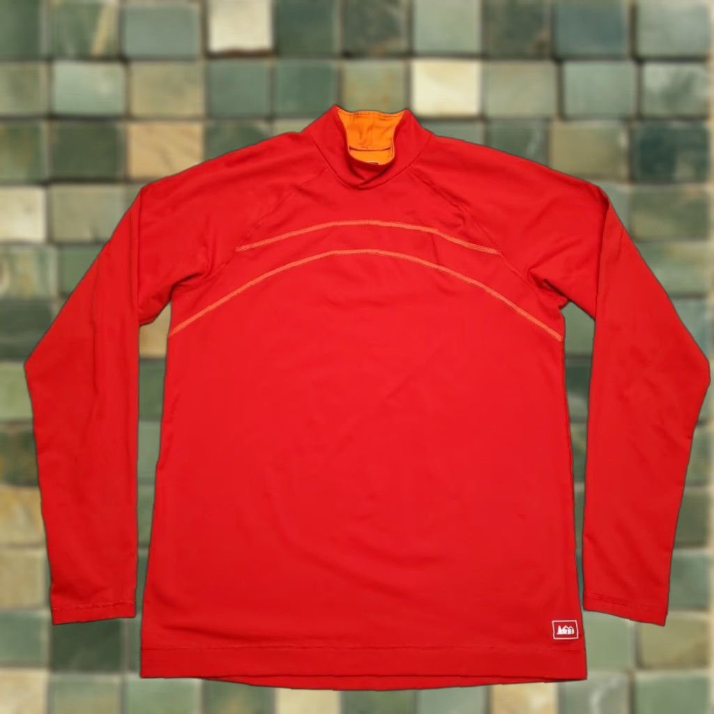 Vintage REI Co Op Shirt Mens L Red Baselayer Performance Stretch Thumbholes Outdoors Size US L / EU 52-54 / 3 - 1 Thumbnail
