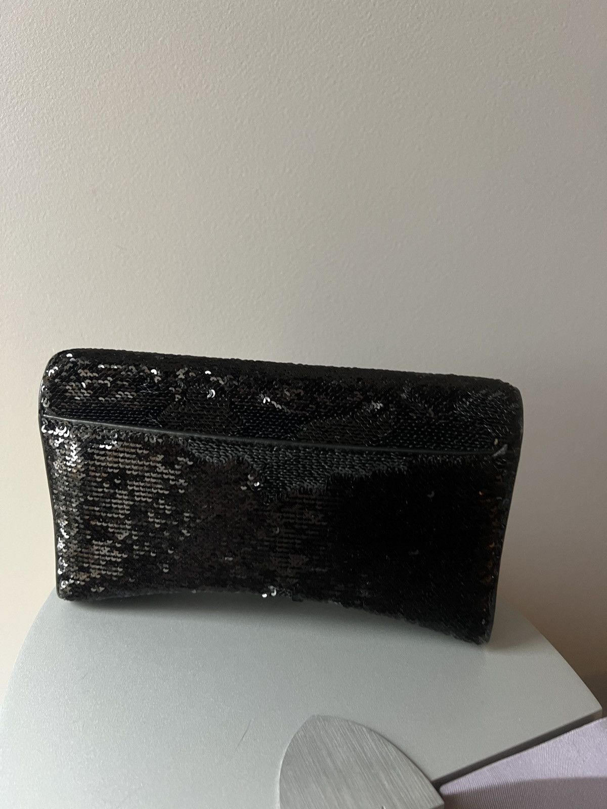 Balenciaga Balenciaga Hourglass Sequin Wallet on Chain Black Size ONE SIZE - 6 Thumbnail